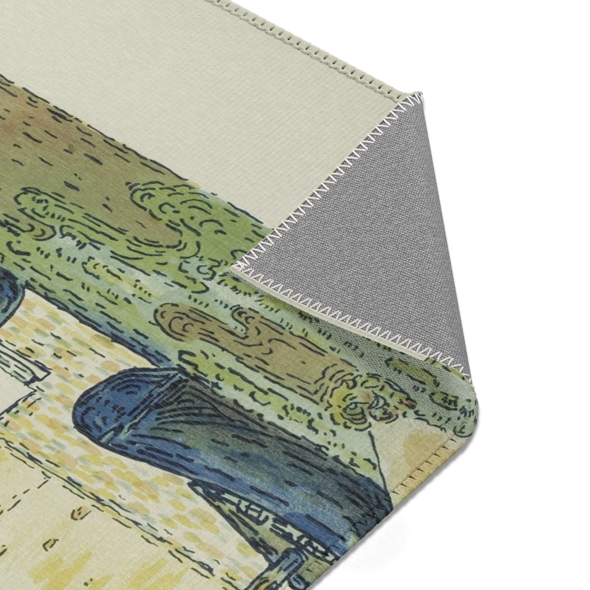 Paul Signac - The Port of St. Tropez II, from the seventh album of L'Estampe originale | Area Rug - Image 7
