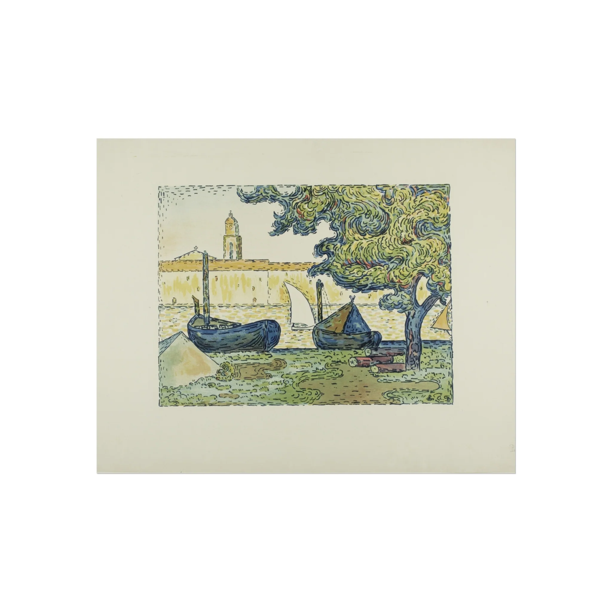Paul Signac - The Port of St. Tropez II, from the seventh album of L'Estampe originale | Fine Art Poster - Image 2