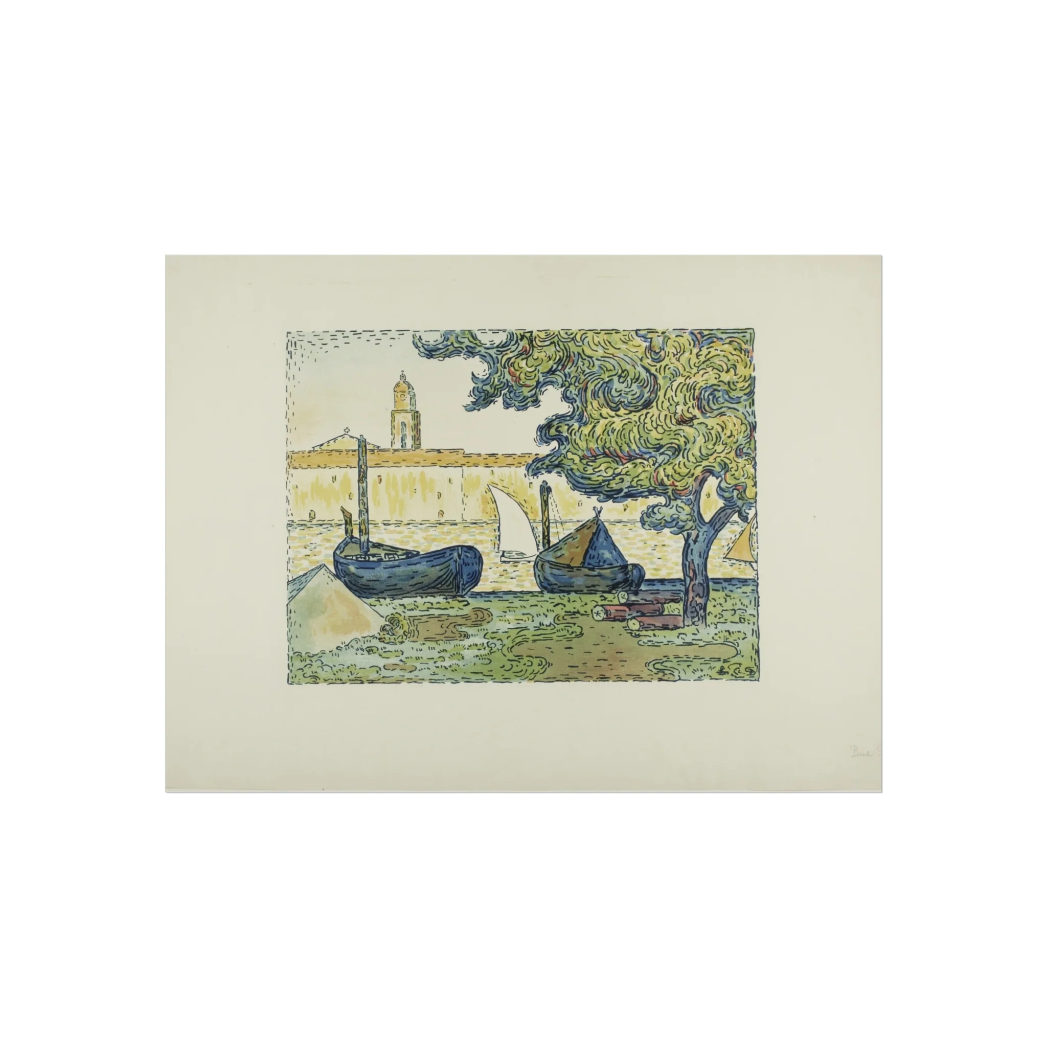 Paul Signac - The Port of St. Tropez II, from the seventh album of L'Estampe originale | Fine Art Poster - Image 3
