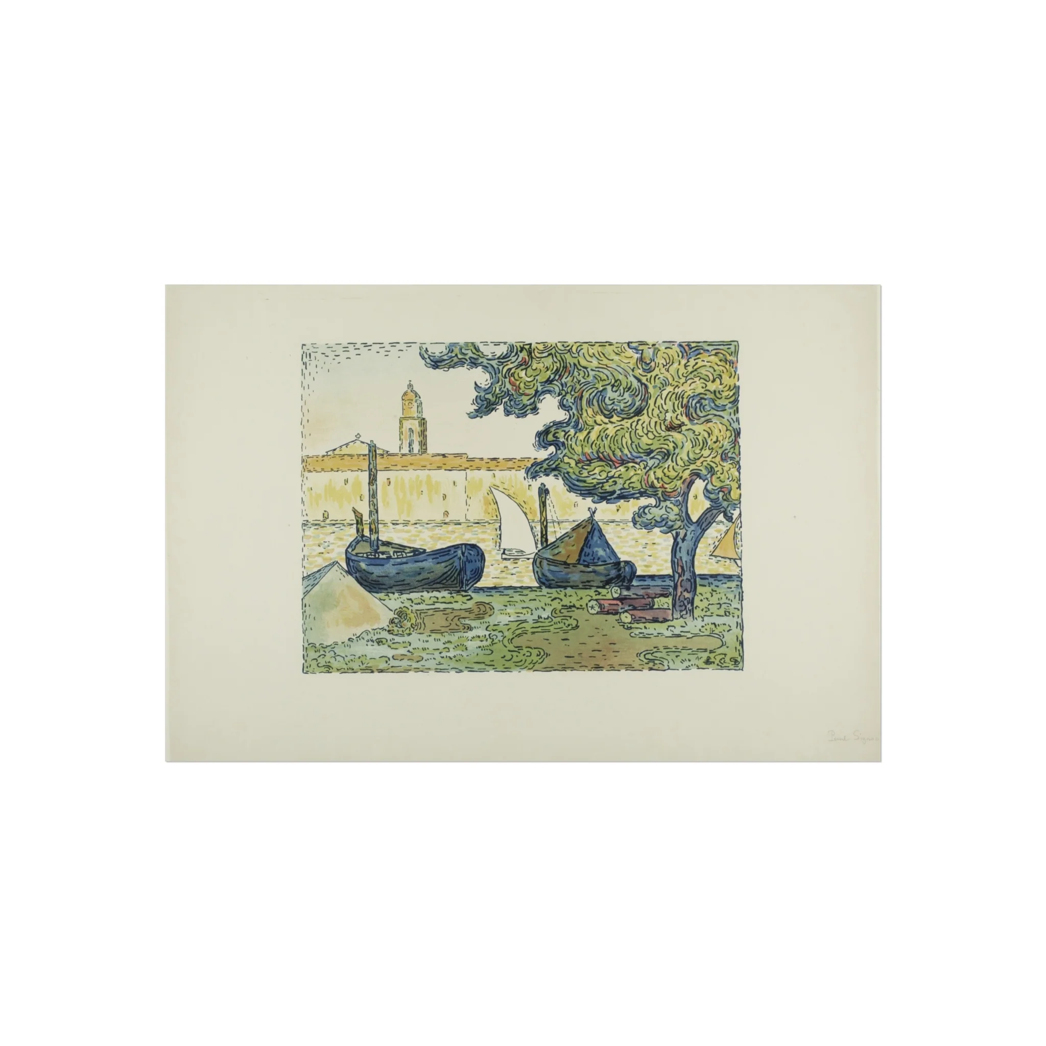 Paul Signac - The Port of St. Tropez II, from the seventh album of L'Estampe originale | Fine Art Poster - Image 4