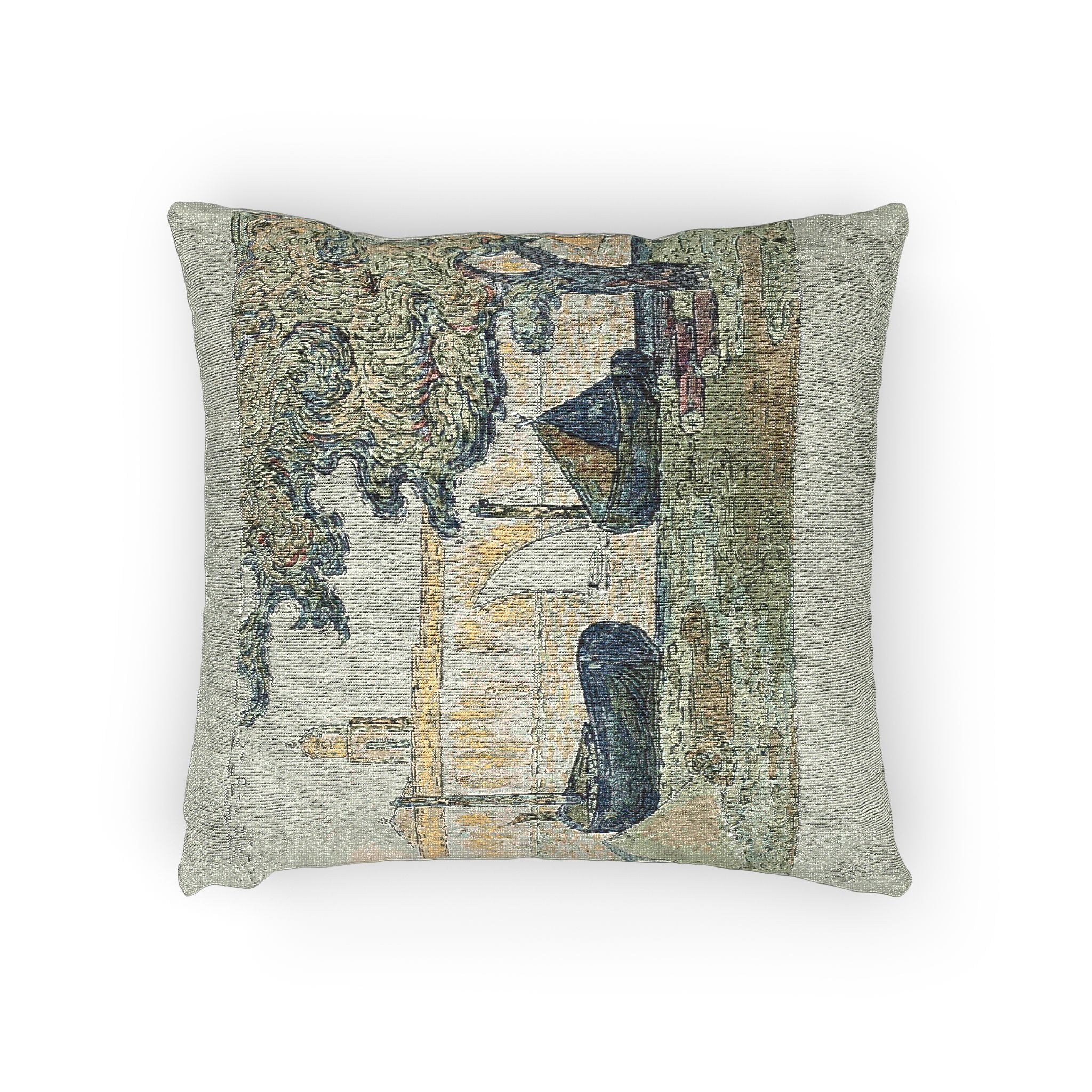 Paul Signac - The Port of St. Tropez II, from the seventh album of L'Estampe originale | Woven Pillow - Image 2