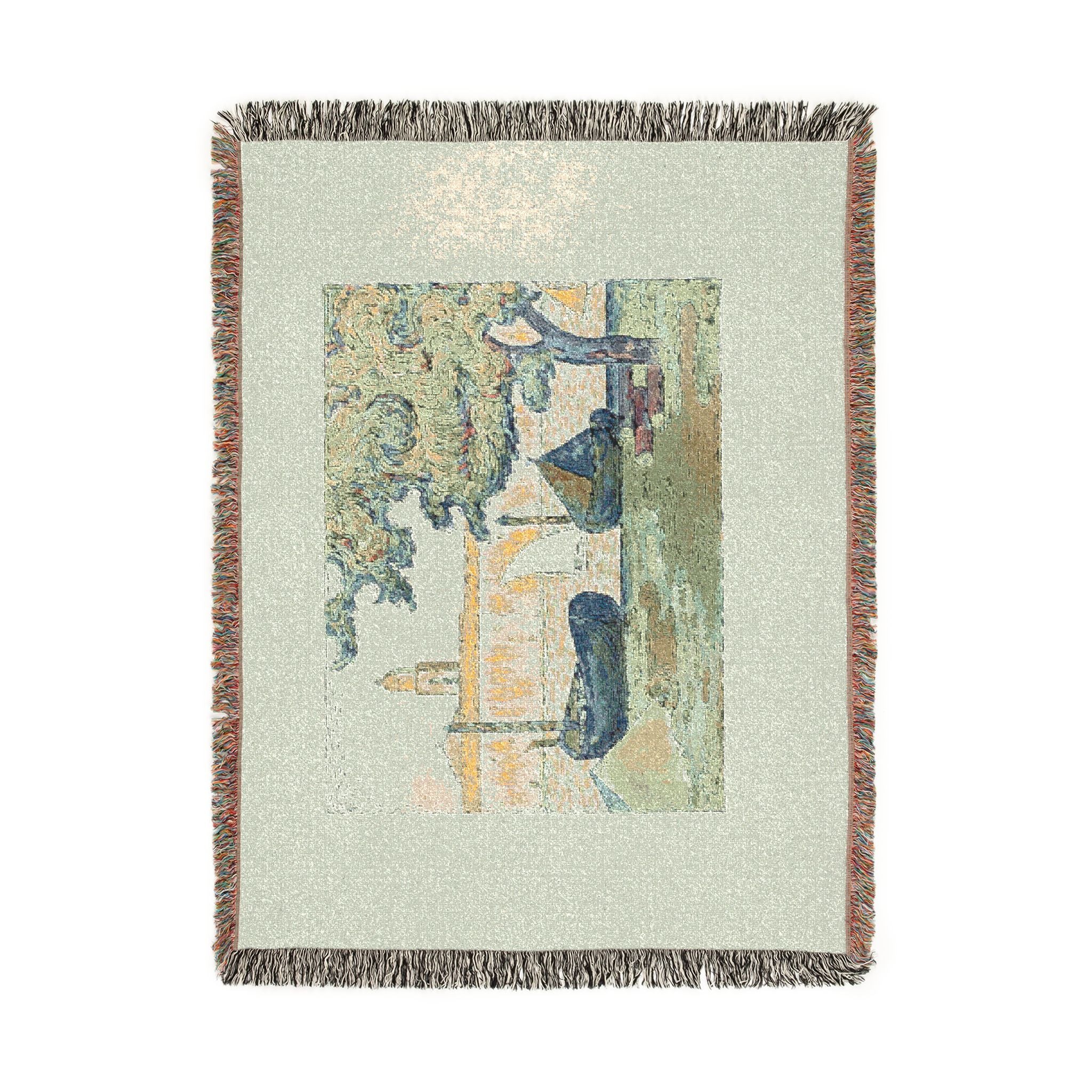 Paul Signac - The Port of St. Tropez II, from the seventh album of L'Estampe originale | Woven Tapestry Blanket - Image 11