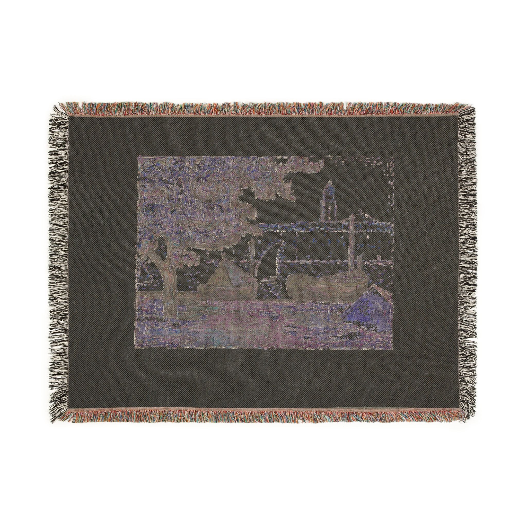 Paul Signac - The Port of St. Tropez II, from the seventh album of L'Estampe originale | Woven Tapestry Blanket - Image 12