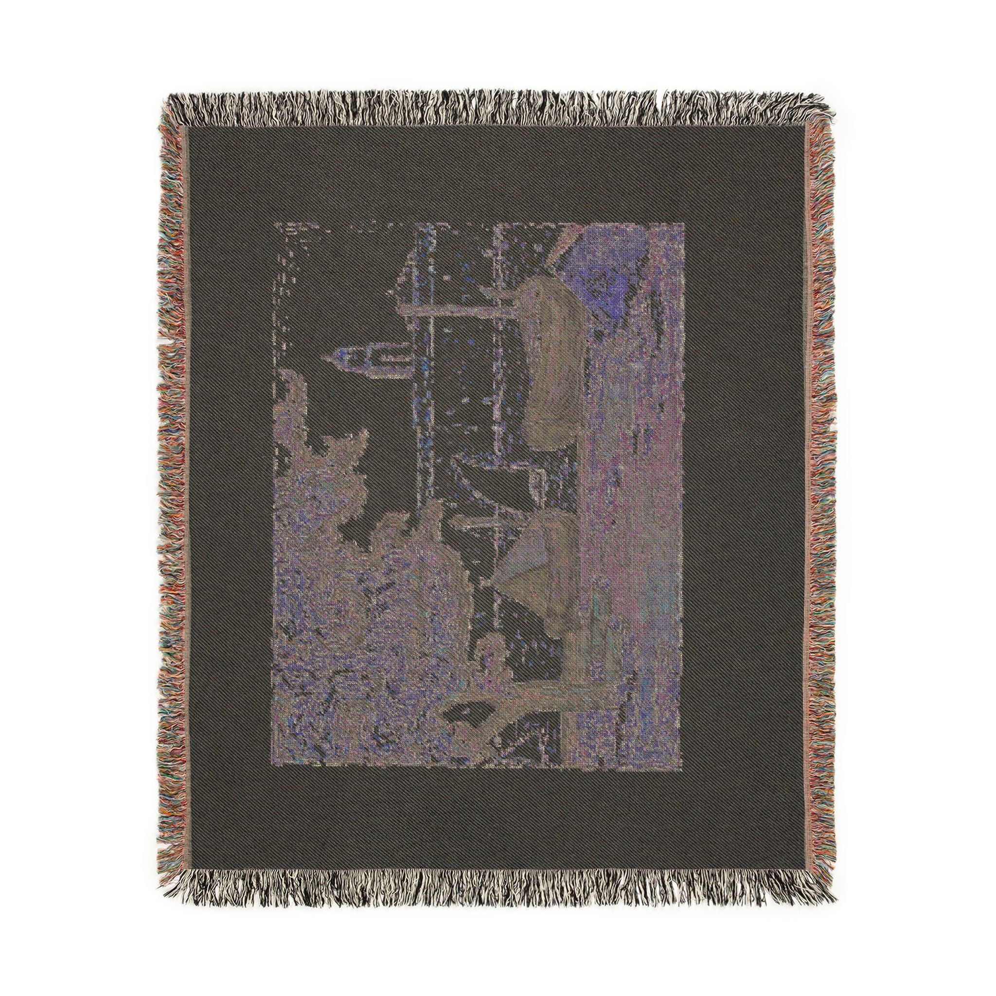 Paul Signac - The Port of St. Tropez II, from the seventh album of L'Estampe originale | Woven Tapestry Blanket - Image 9