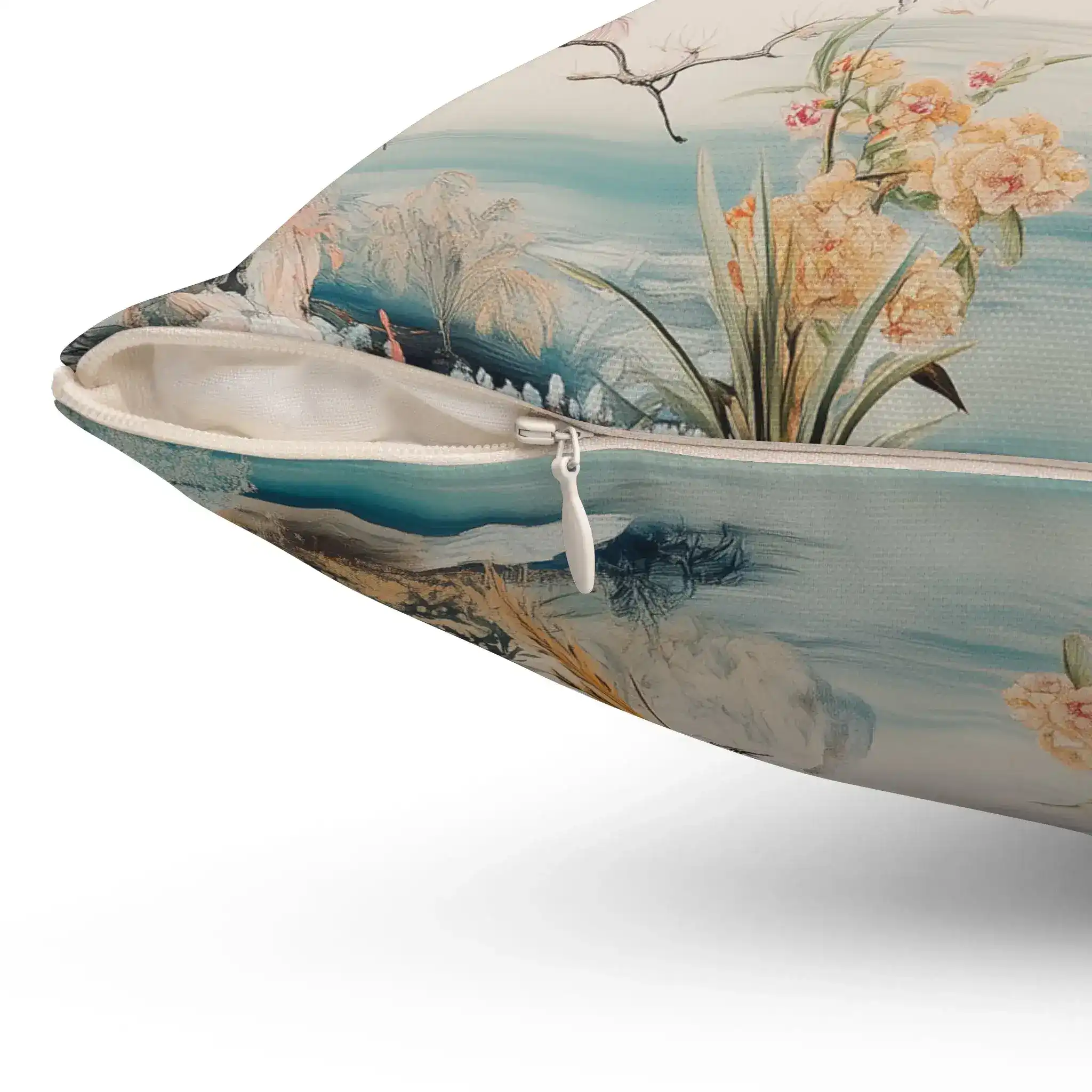 Peach Blossom Pagoda Throw Pillow - Image 3