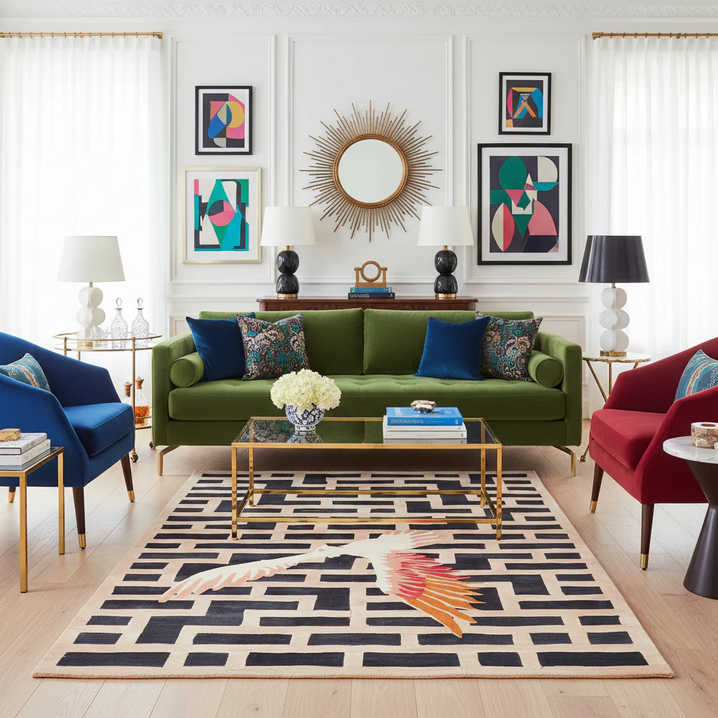 Pebble Horizon Hand Tufted Wool Rug - Image 2