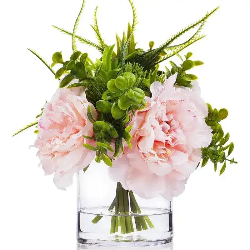Peony Centerpiece in Vase - Image 5