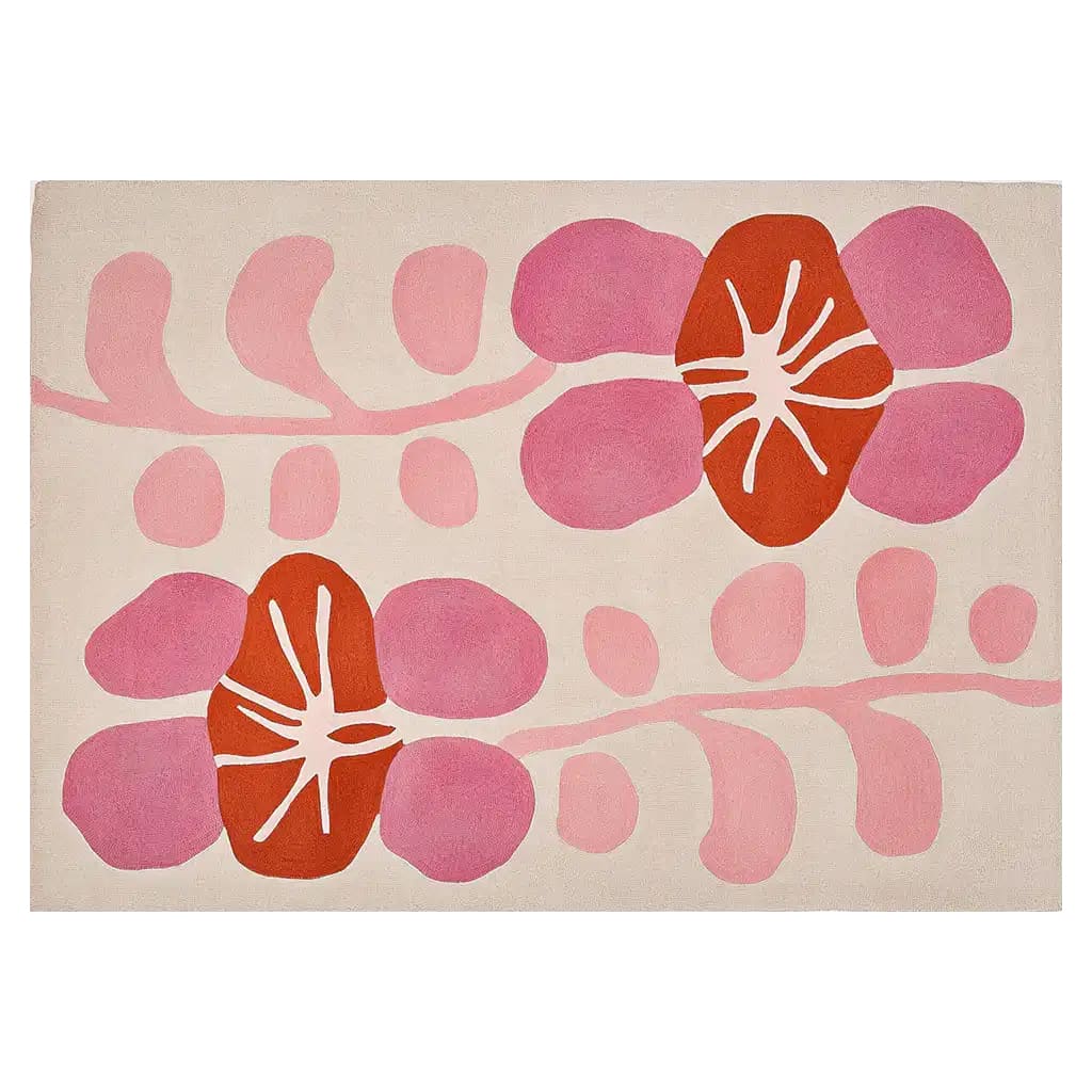 Petal Waves Hand Tufted Wool Rug - Image 4