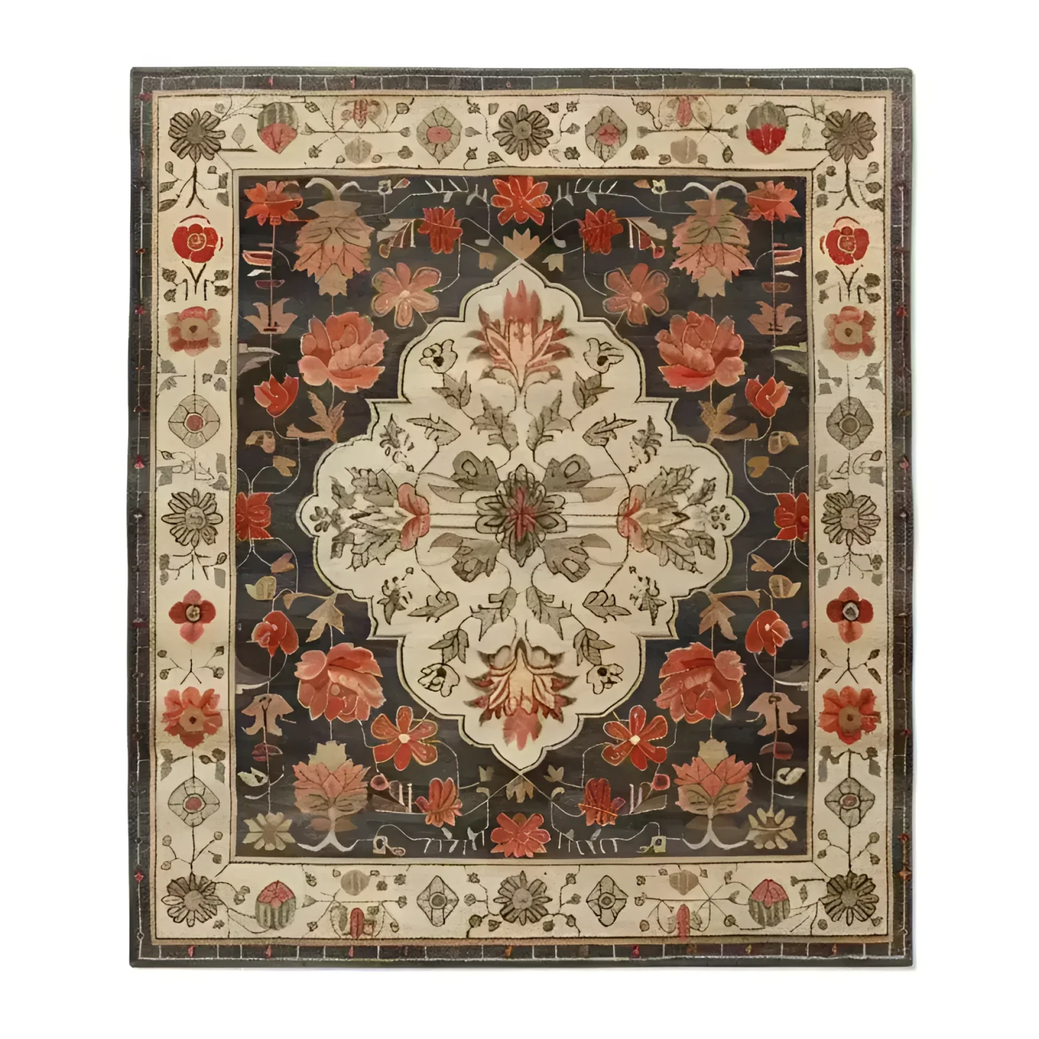 Petals of Heritage Hand Knotted Area Rug