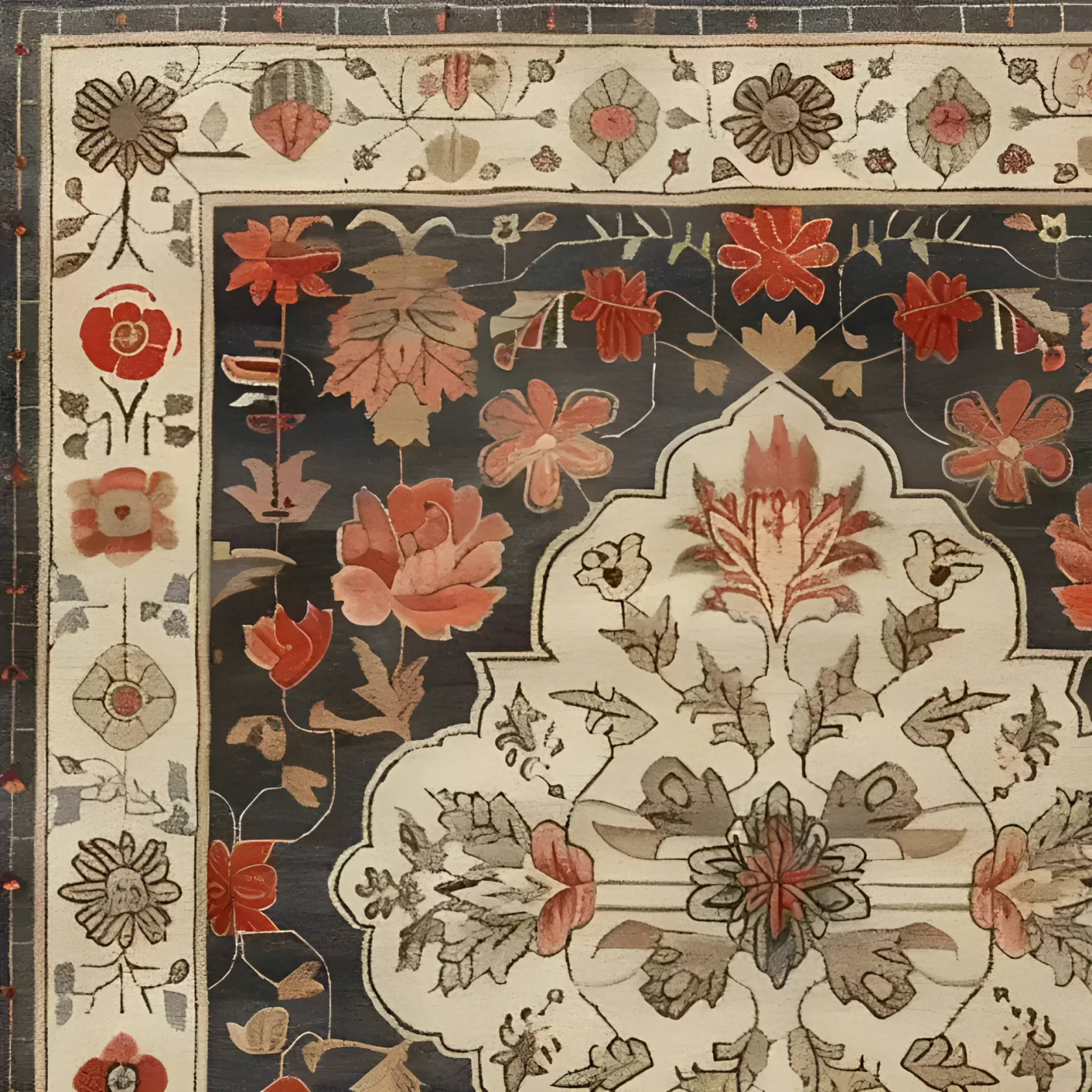 Petals of Heritage Hand Knotted Area Rug - Image 6