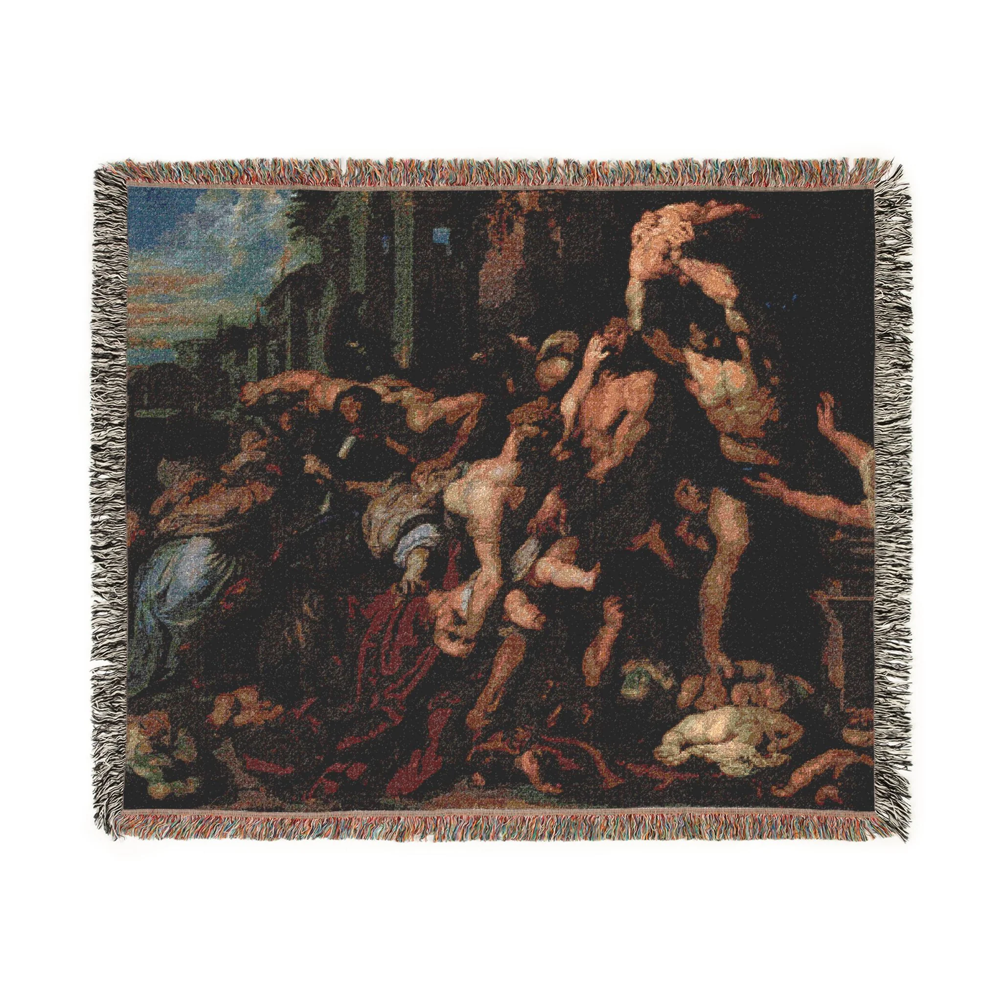 Peter Paul Rubens Massacre of the Innocents | Woven Tapestry Blanket - Image 7