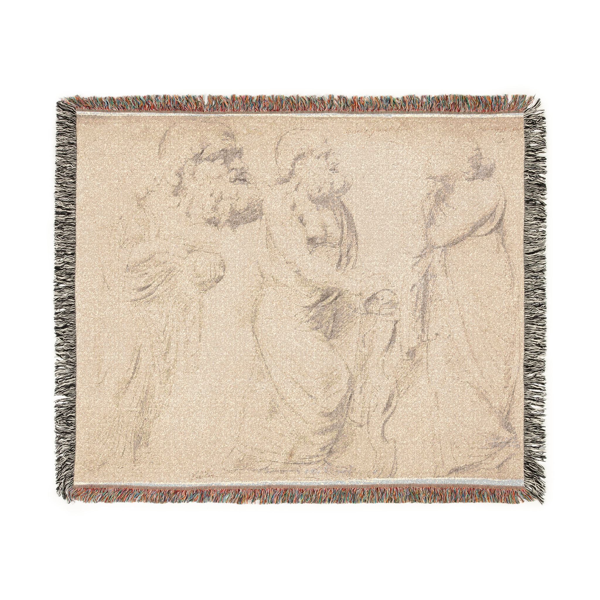 Peter Paul Rubens - Studies of a Roman Sarcophagus | Woven Tapestry Blanket - Image 7