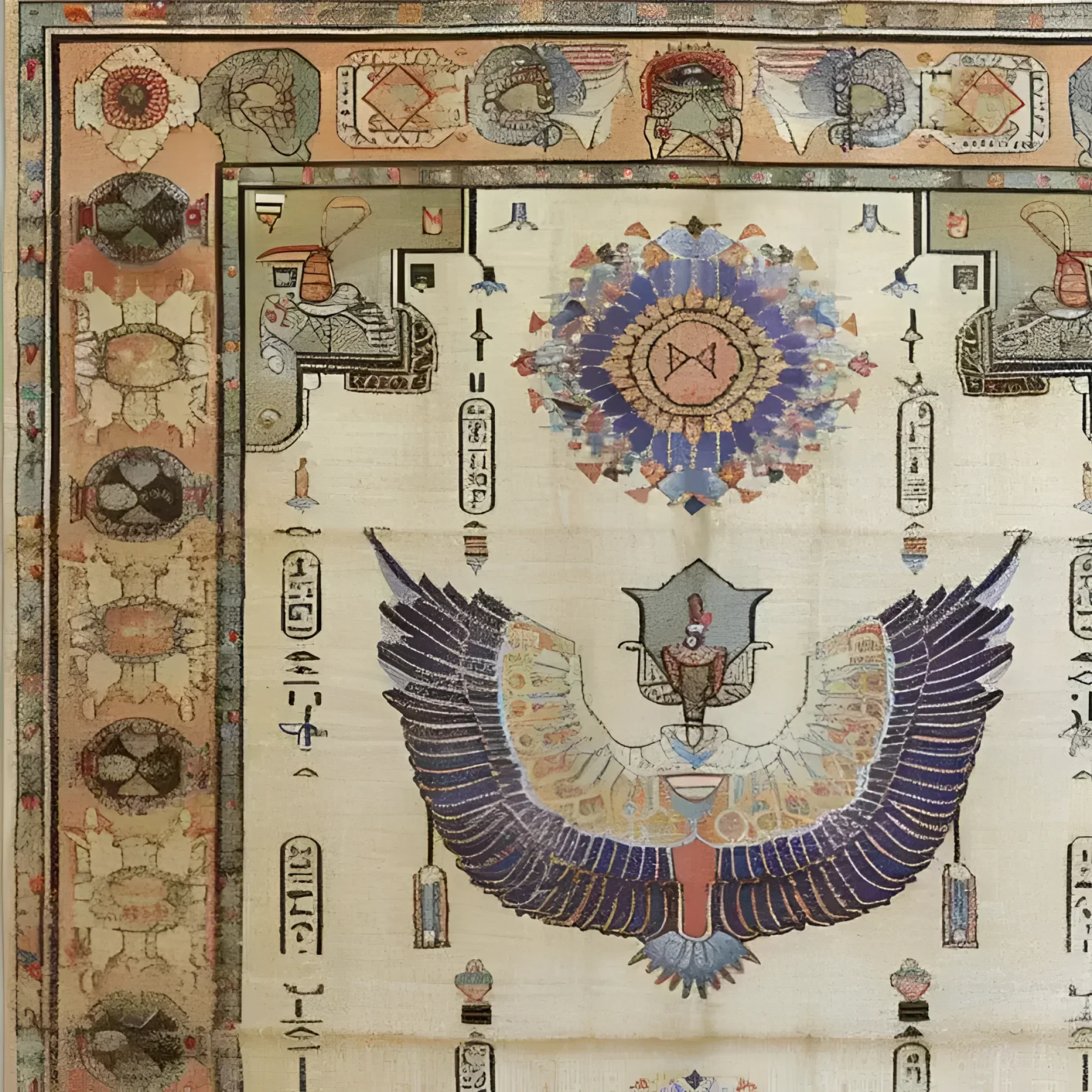 Pharaoh's Feathers Hand Knotted Area Rug - Image 5
