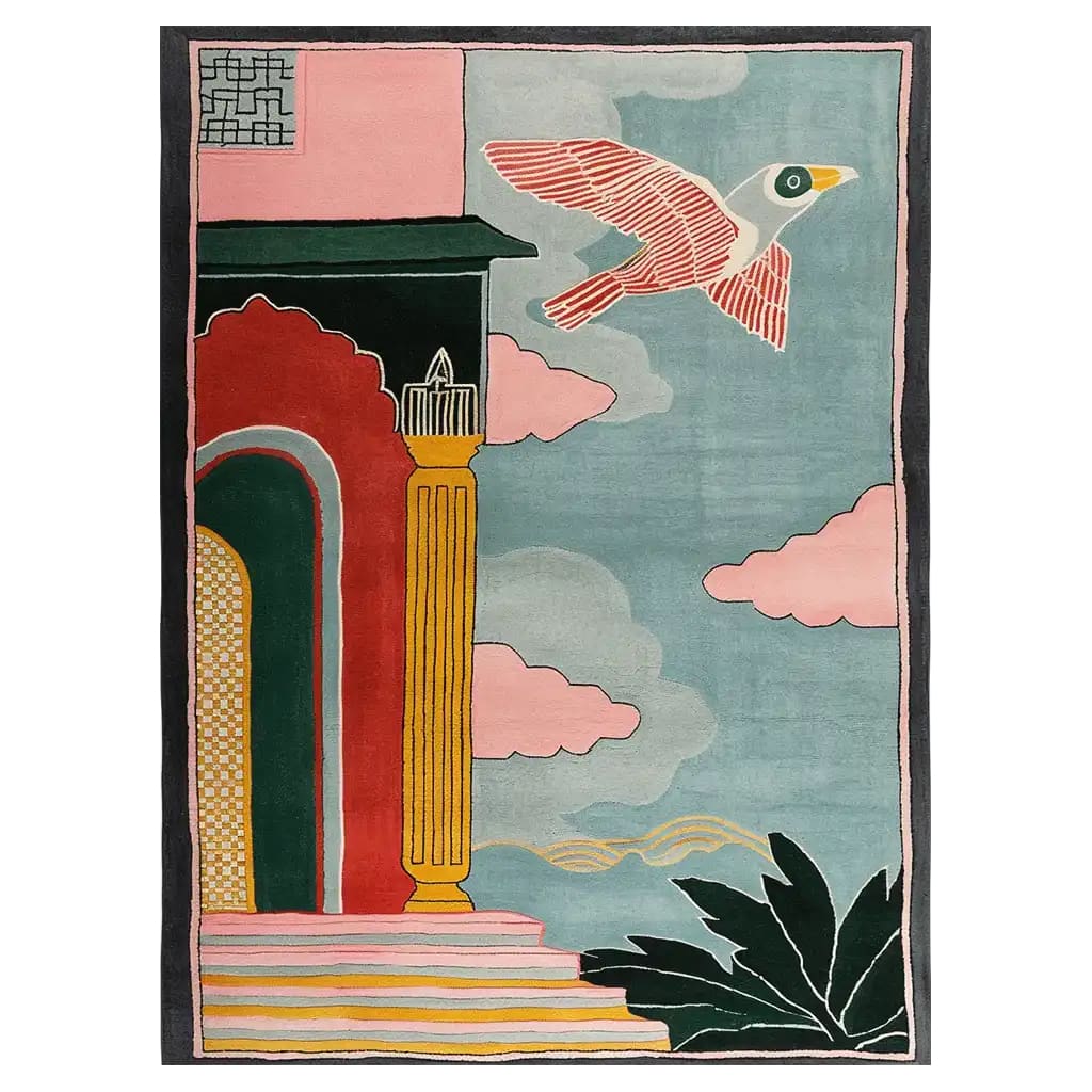 Phoenix Sky Citadel Hand Tufted Wool Rug