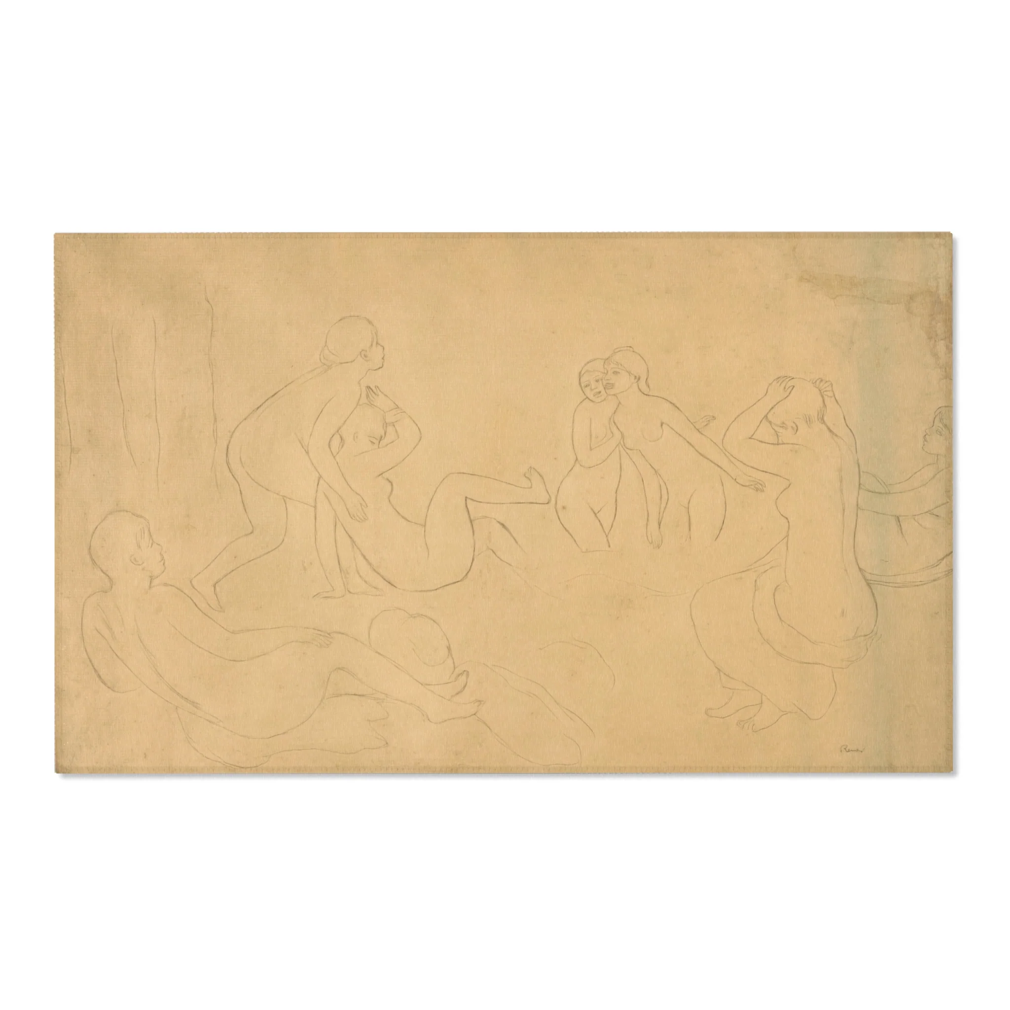 Pierre-Auguste Renoir - Bathers in a Forest | Area Rug - Image 5
