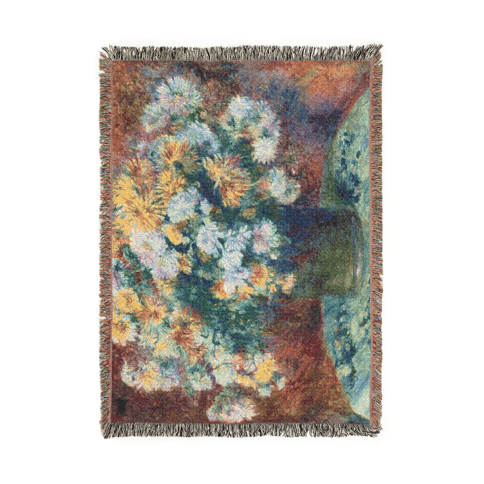 Pierre-Auguste Renoir - Chrysanthemums | Woven Tapestry Blanket - Image 6