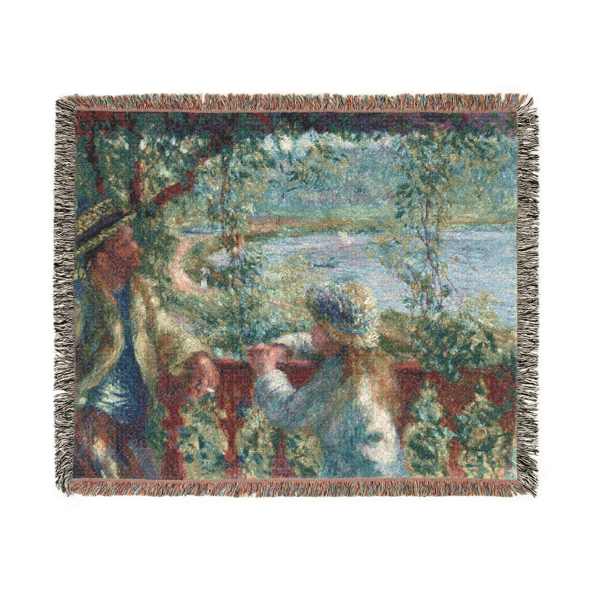 Pierre-Auguste Renoir - Near the Lake | Woven Tapestry Blanket - Image 7