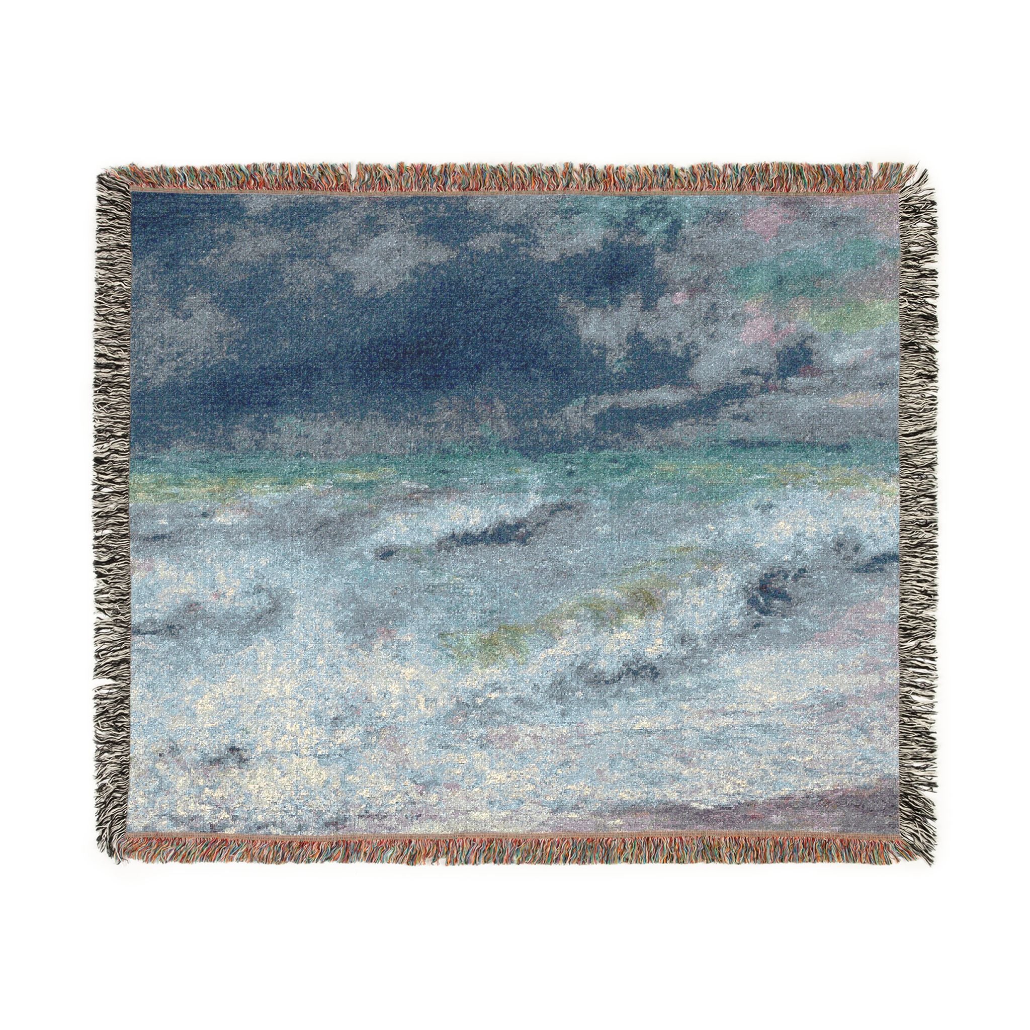 Pierre-Auguste Renoir - Seascape | Woven Tapestry Blanket - Image 7