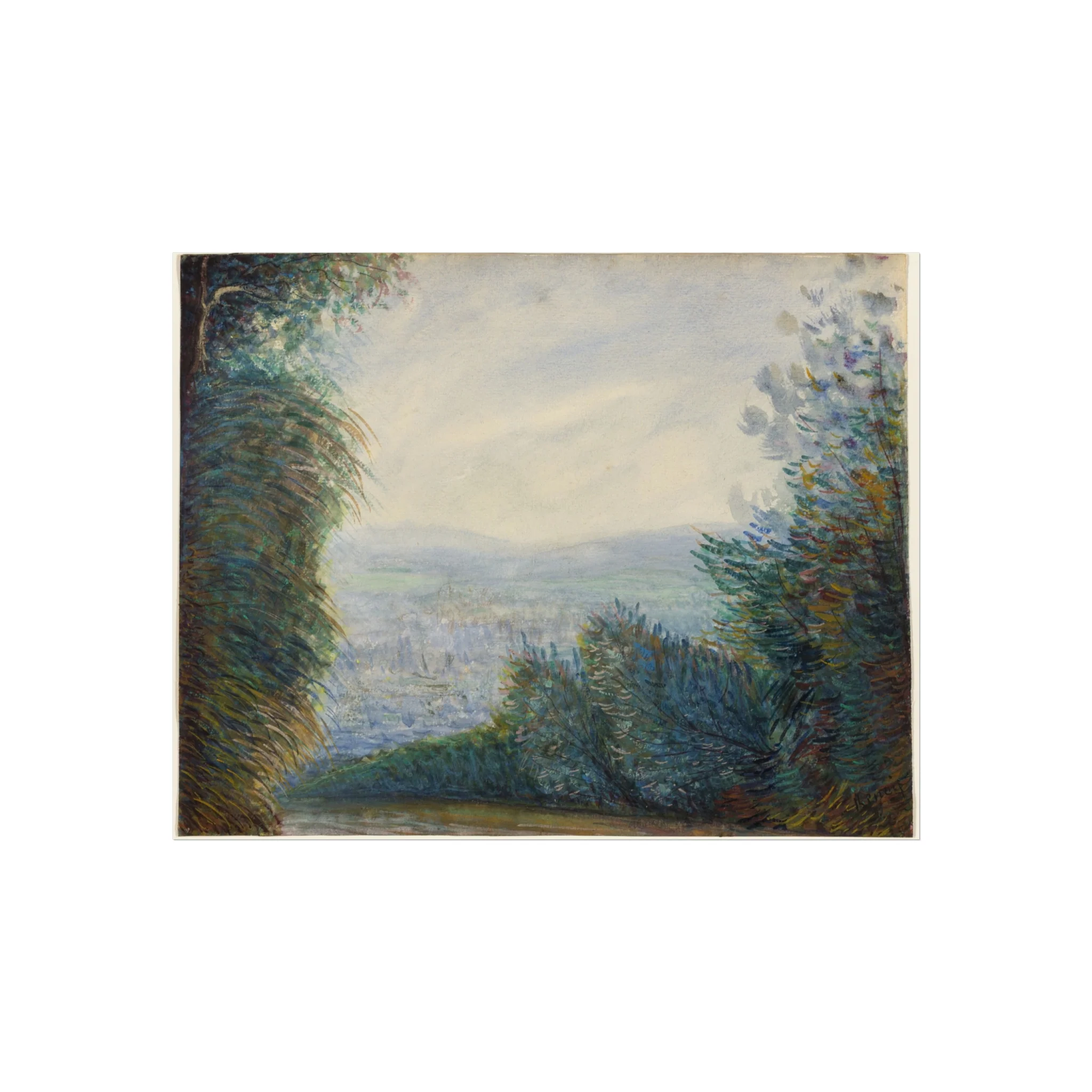 Pierre-Auguste Renoir - The Auvers Valley on the Oise River | Fine Art Poster