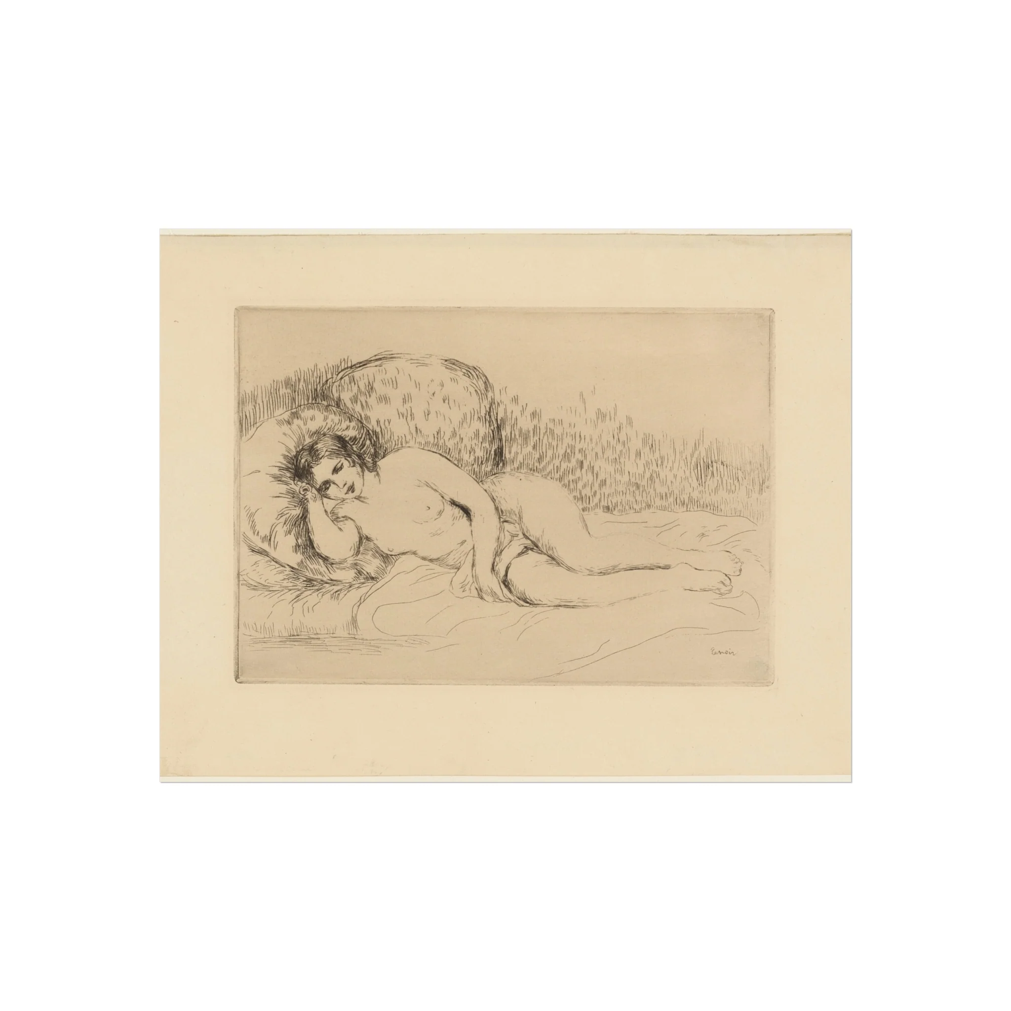 Pierre-Auguste Renoir - Woman Reclining, to the Left | Fine Art Poster - Image 2