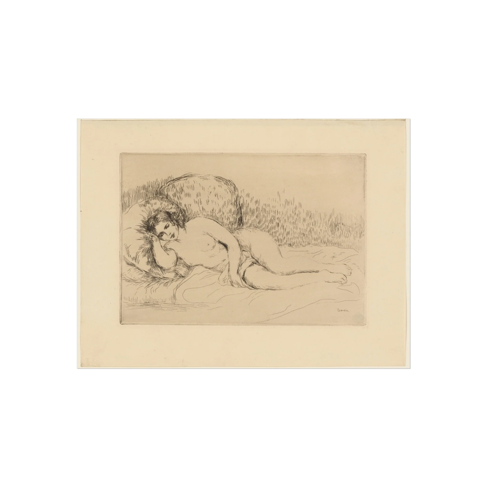 Pierre-Auguste Renoir - Woman Reclining, to the Left | Fine Art Poster - Image 3
