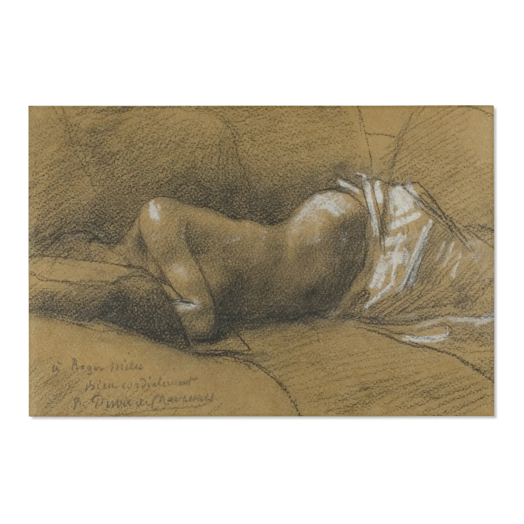Pierre Puvis de Chavannes - Study of a Sleeping Woman | Area Rug - Image 6