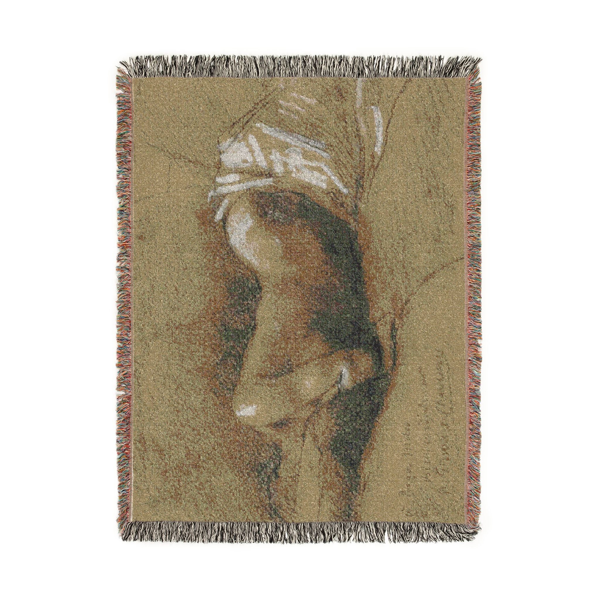 Pierre Puvis de Chavannes - Study of a Sleeping Woman | Woven Tapestry Blanket - Image 11