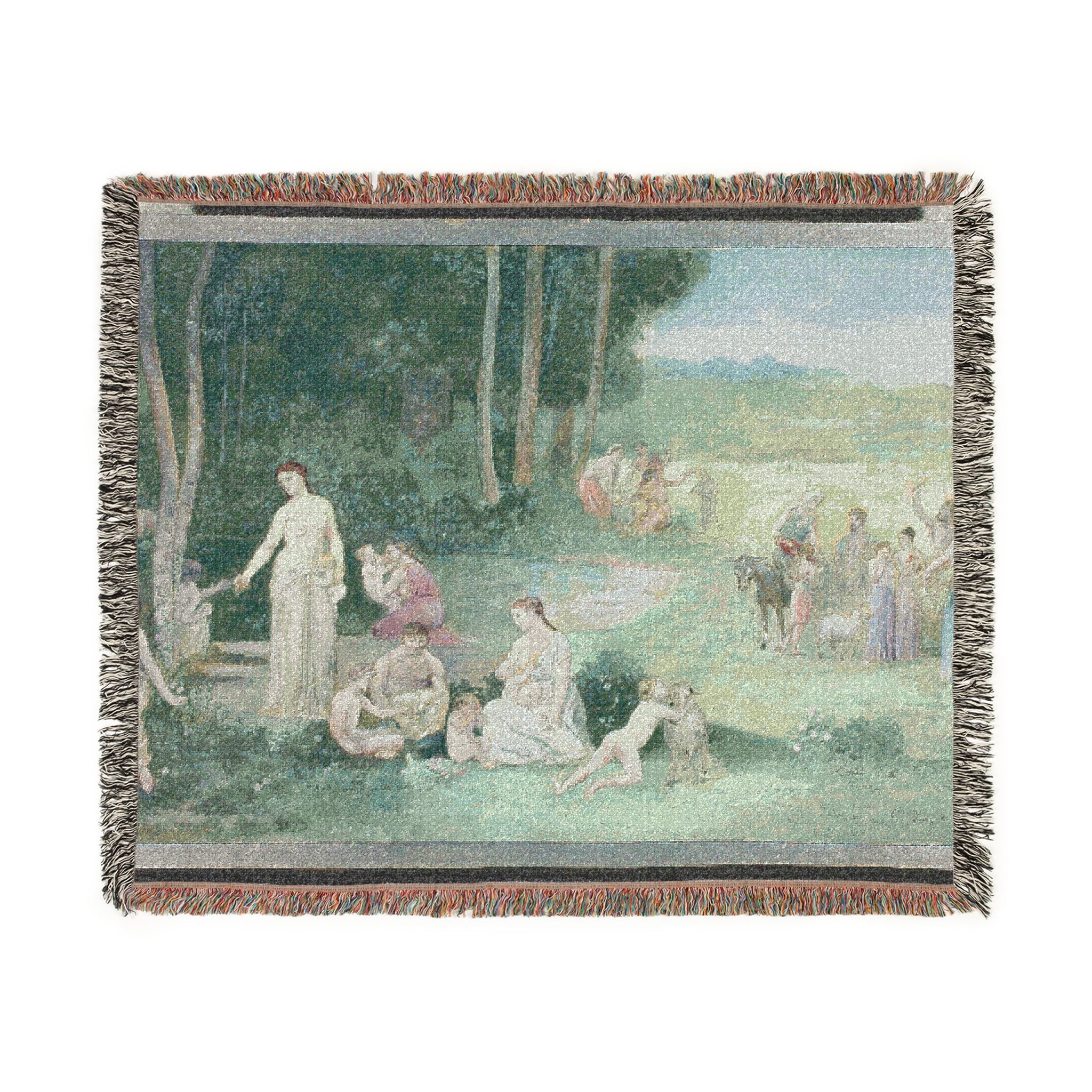 Pierre Puvis de Chavannes - Summer | Woven Tapestry Blanket - Image 7