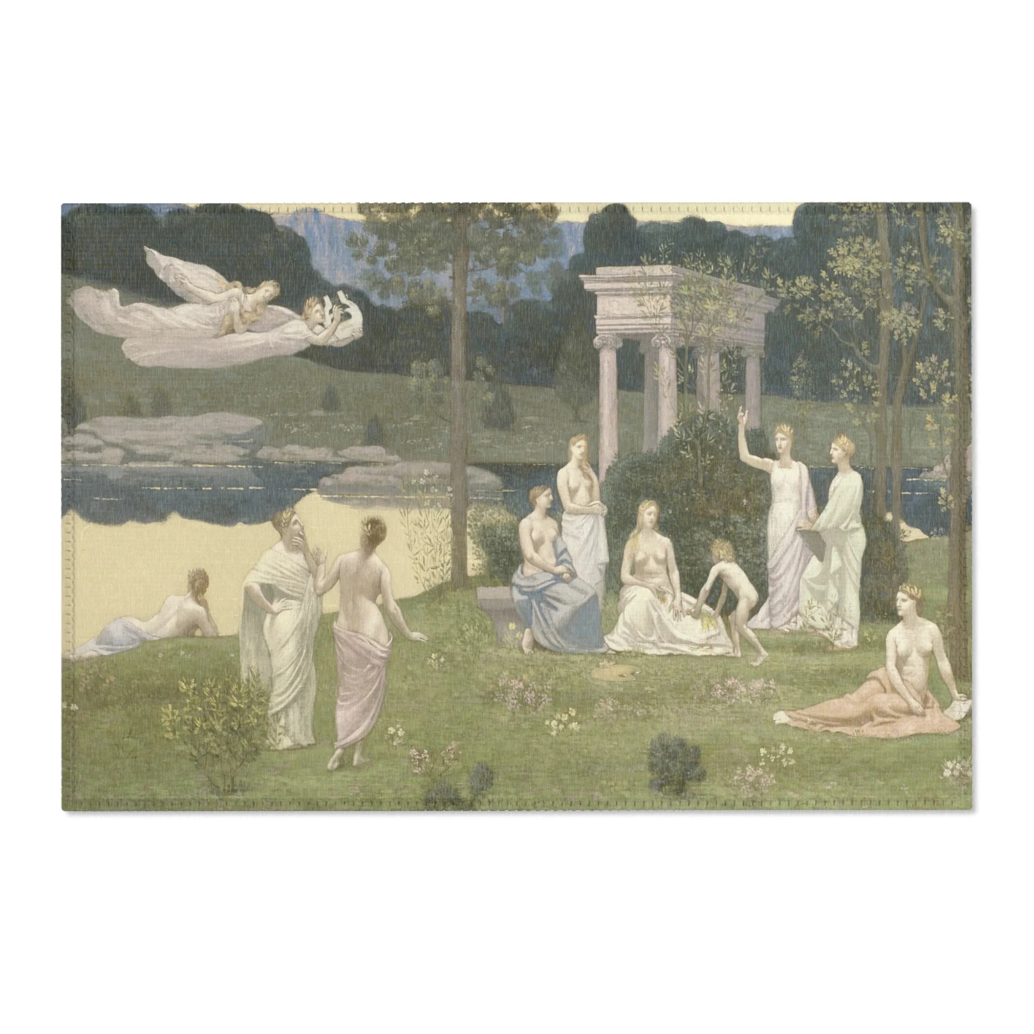 Pierre Puvis de Chavannes - The Sacred Grove, Beloved of the Arts and the Muses | Area Rug - Image 4