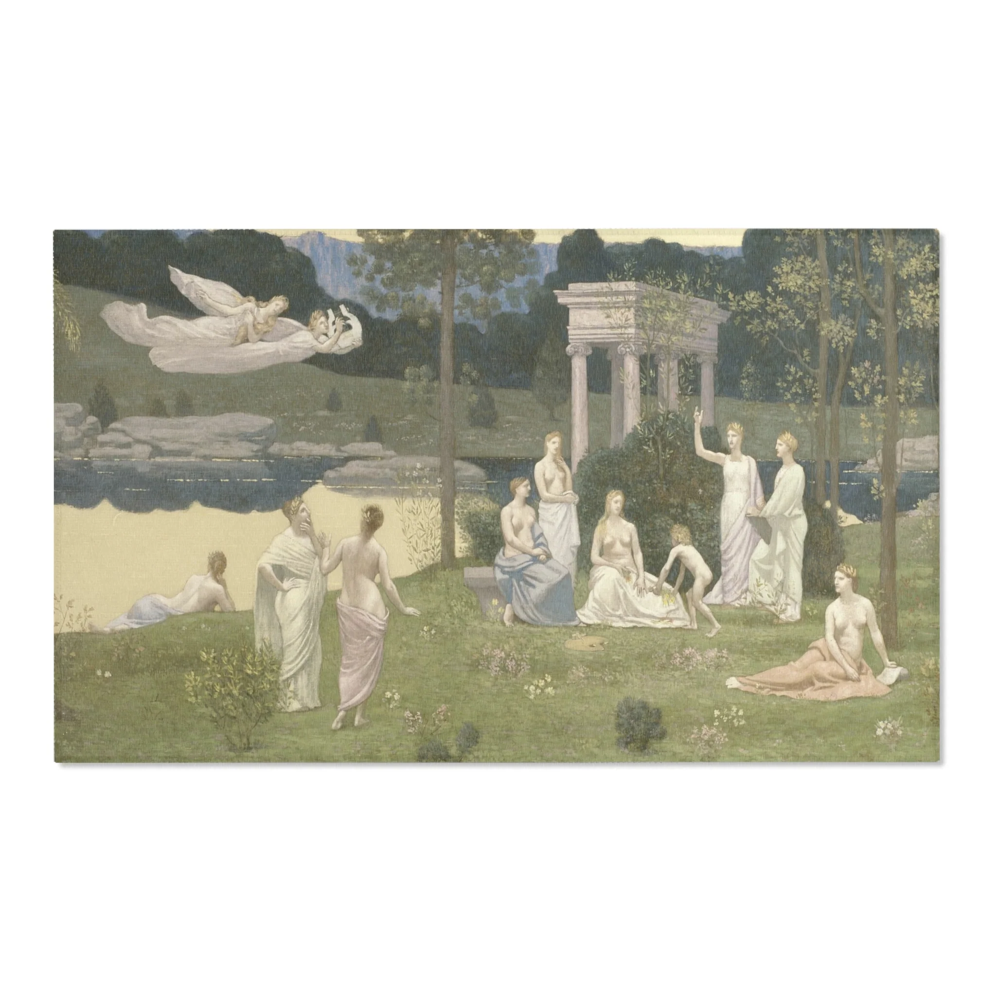 Pierre Puvis de Chavannes - The Sacred Grove, Beloved of the Arts and the Muses | Area Rug - Image 5