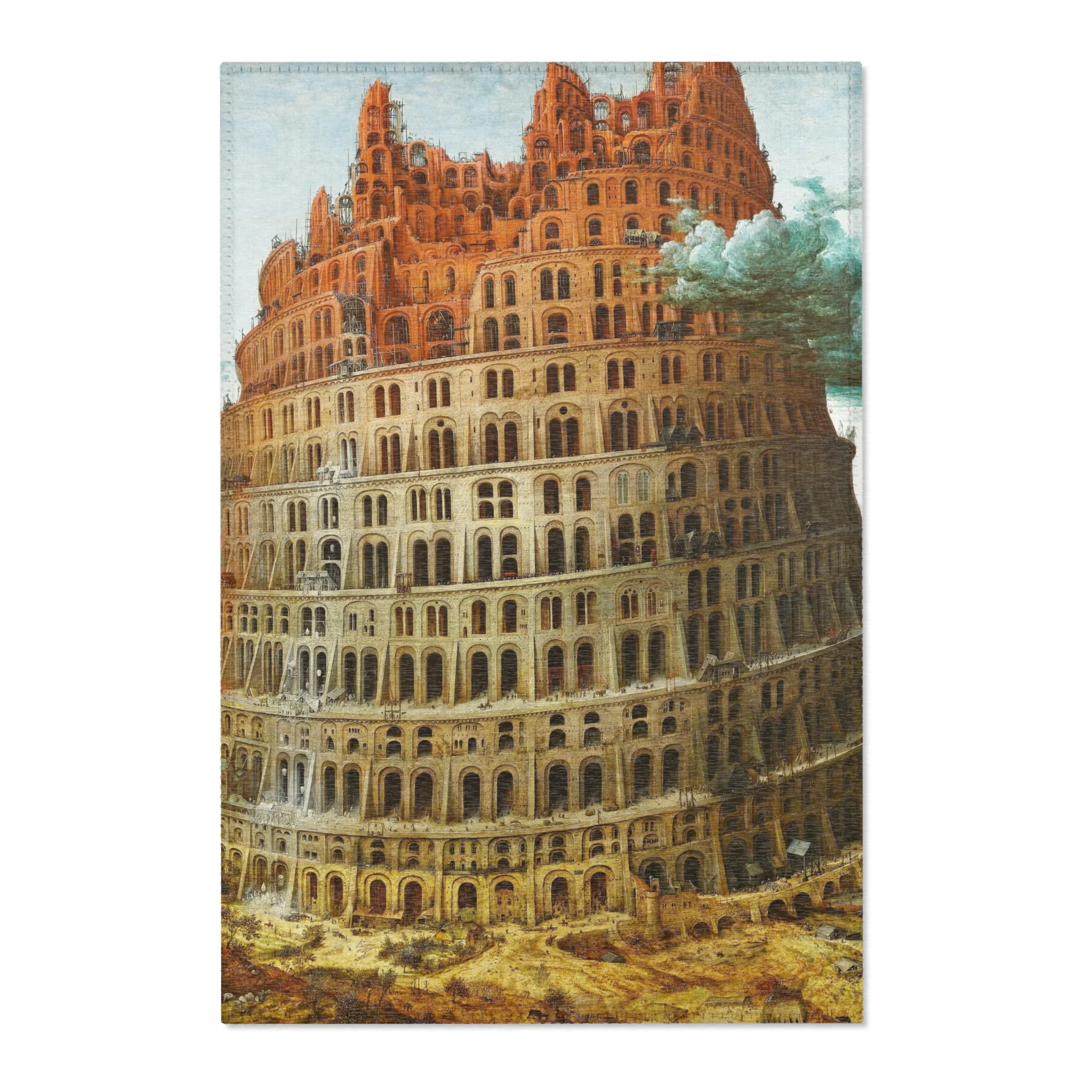 Pieter Bruegel the Elder - The Tower of Babel (Rotterdam) - Google Art Project - edited | Area Rug