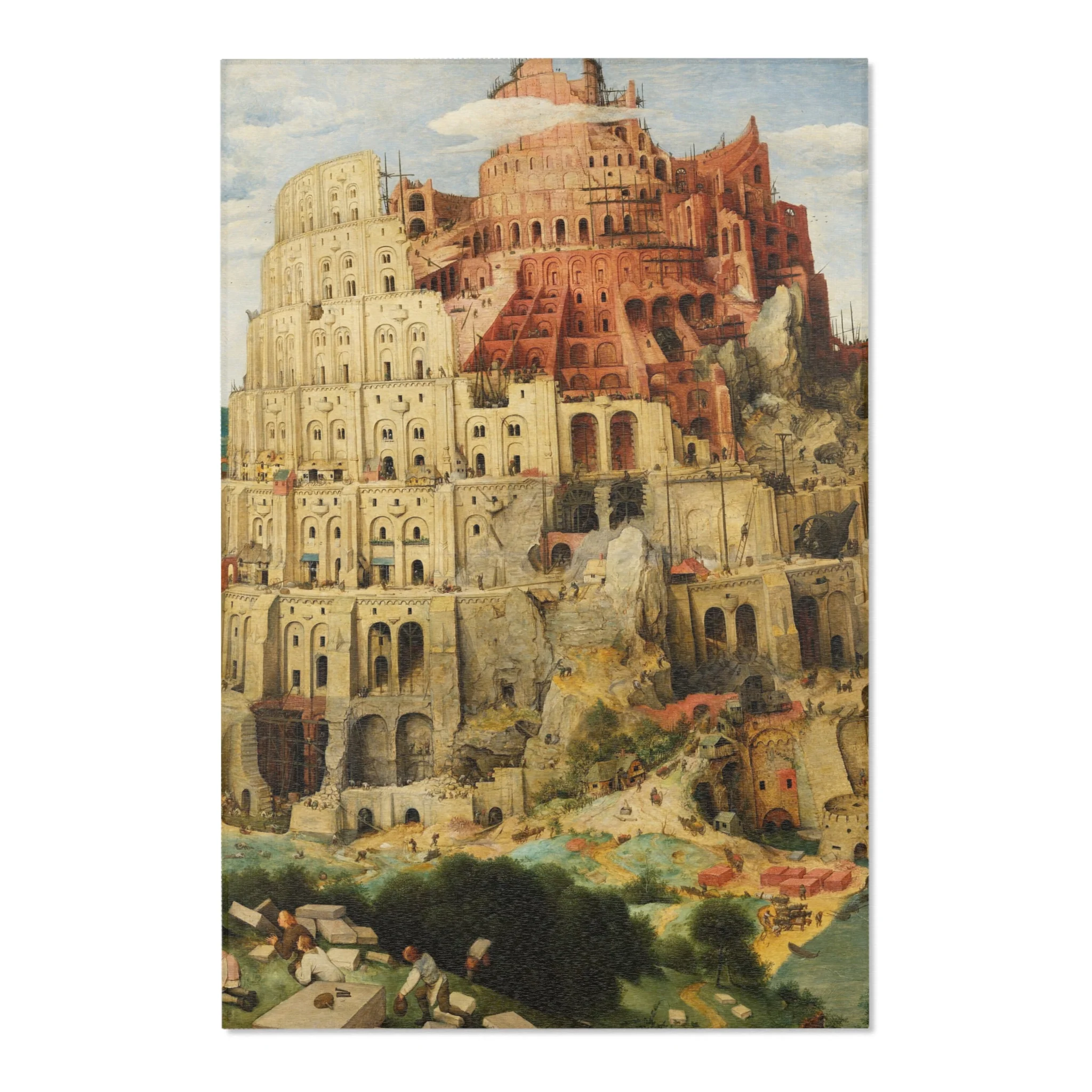 Pieter Bruegel the Elder - The Tower of Babel (Vienna) - Google Art Project - edited | Area Rug - Image 3