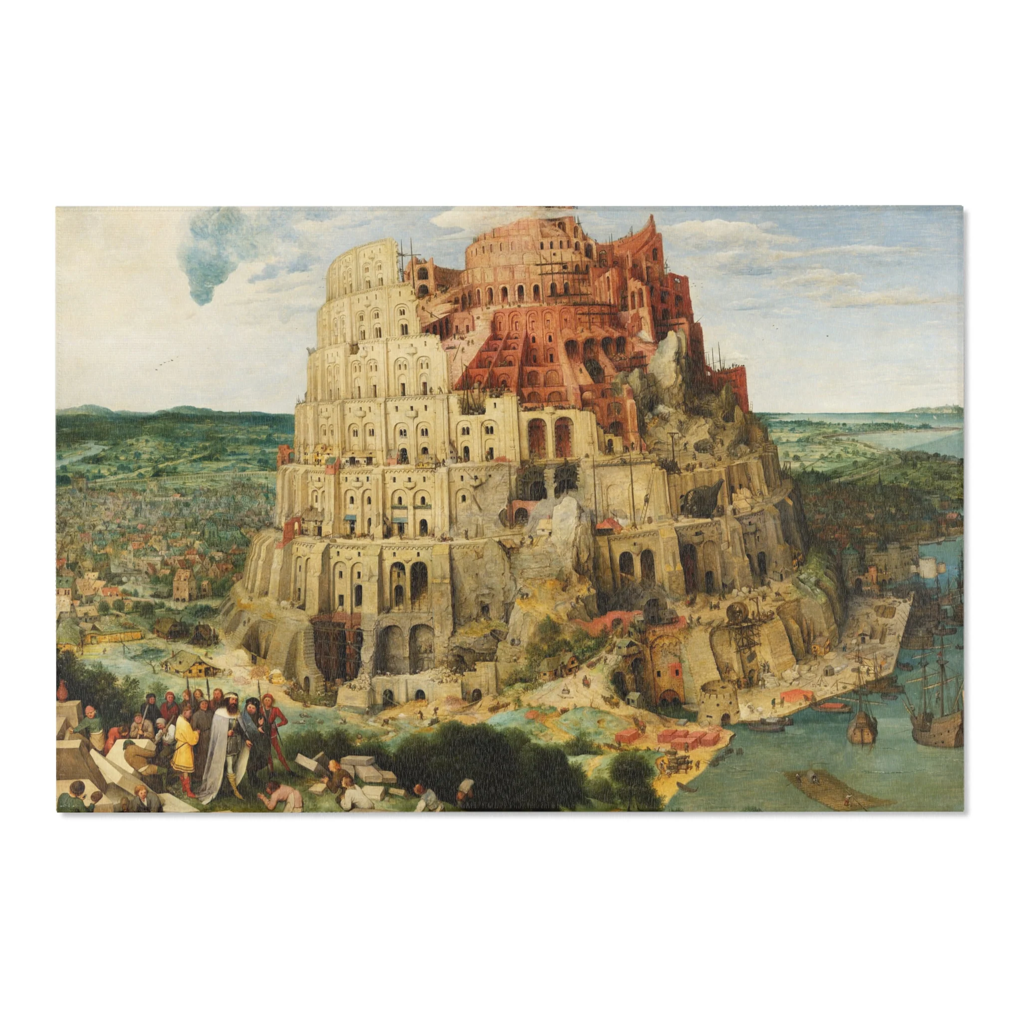 Pieter Bruegel the Elder - The Tower of Babel (Vienna) - Google Art Project - edited | Area Rug - Image 6