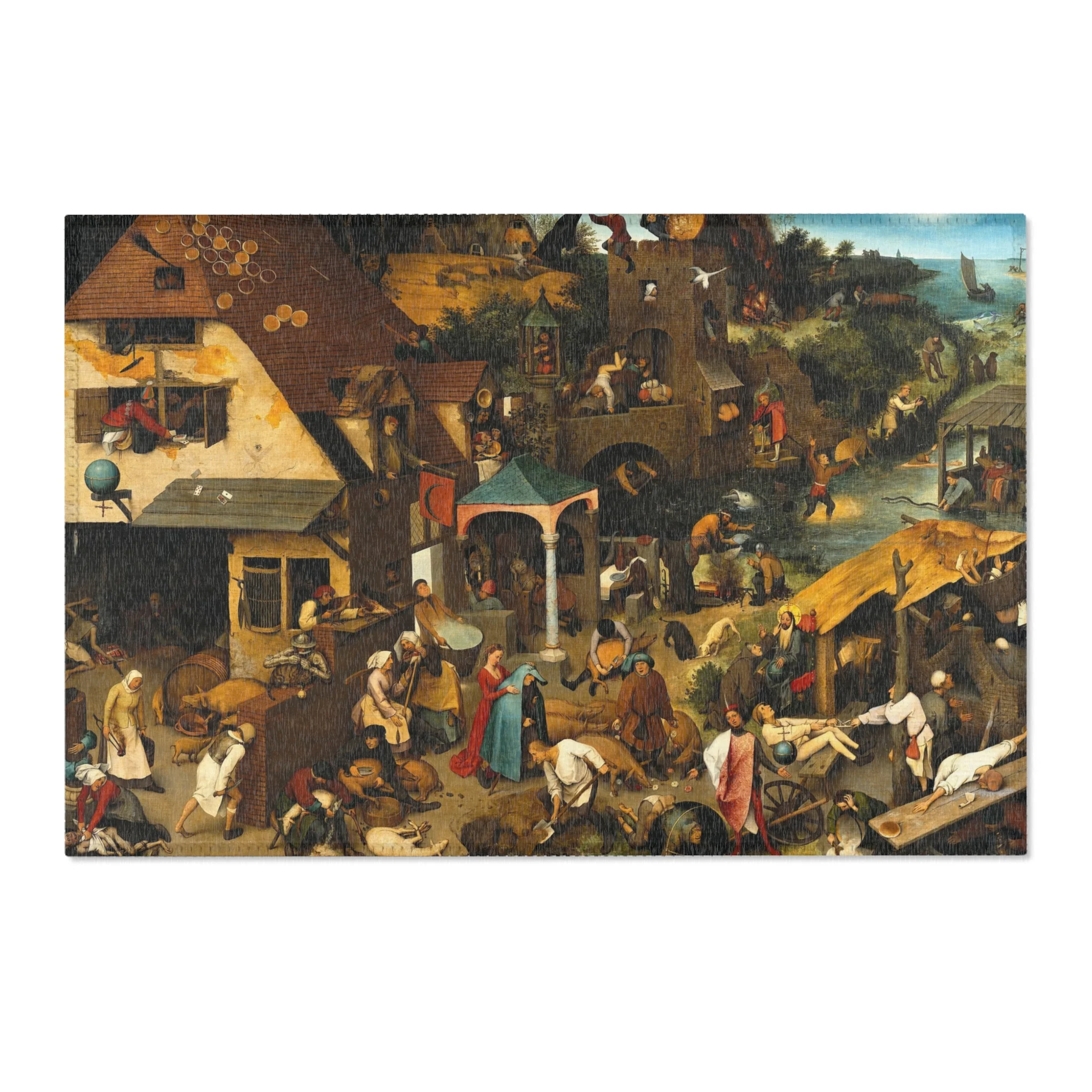 Pieter Brueghel the Elder - The Dutch Proverbs - Google Art Project | Area Rug - Image 4