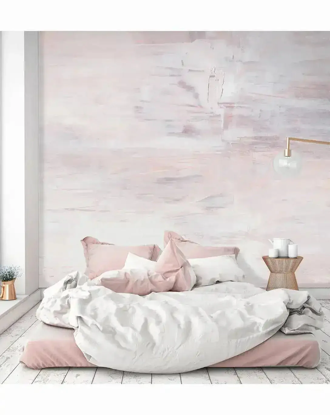 Pink Acrylic Brush Strokes Self Adhesive Decal - Image 2