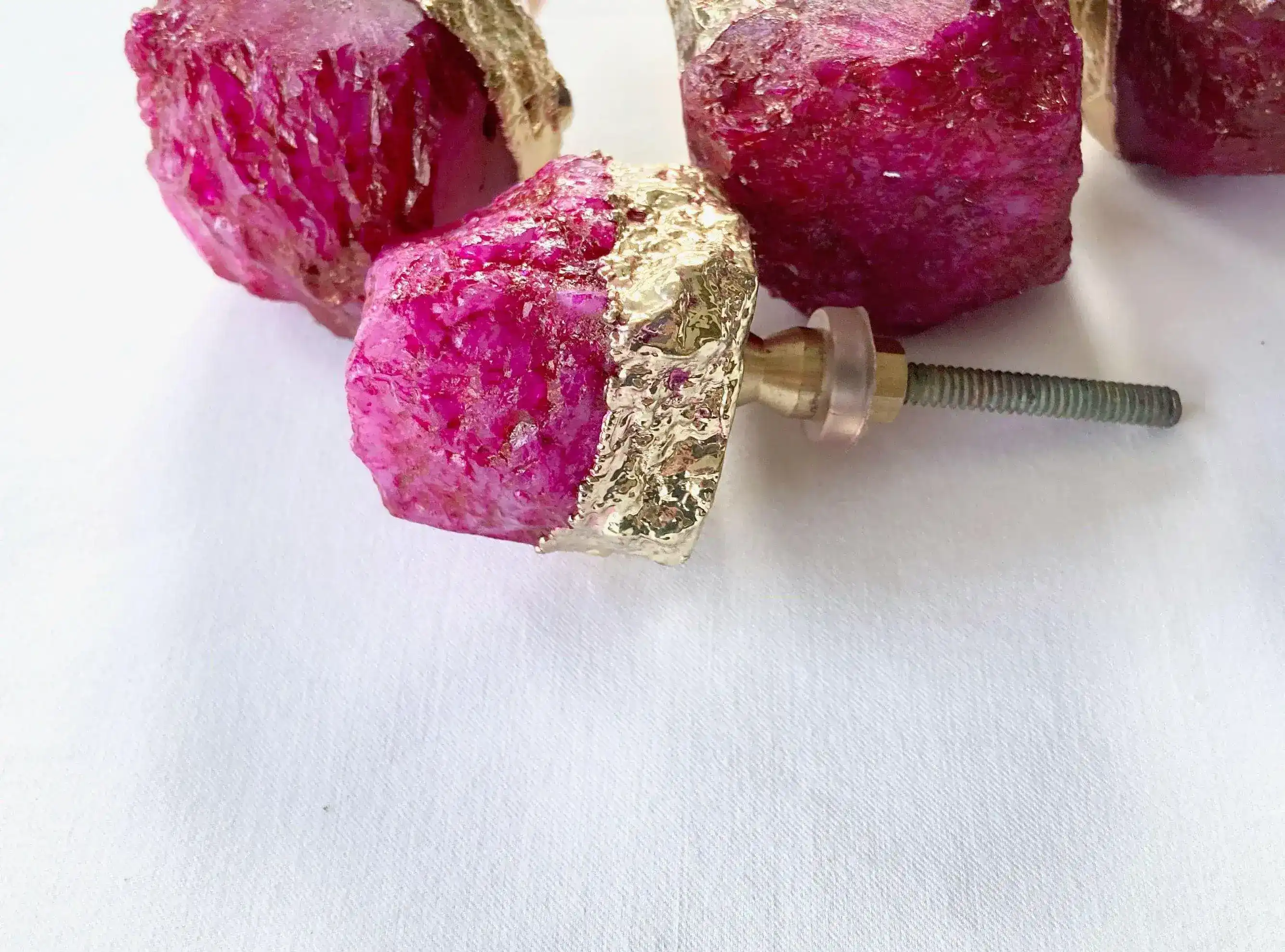 Pink Agate Cabinet Door Pull Handle - Set of 4 - Image 4