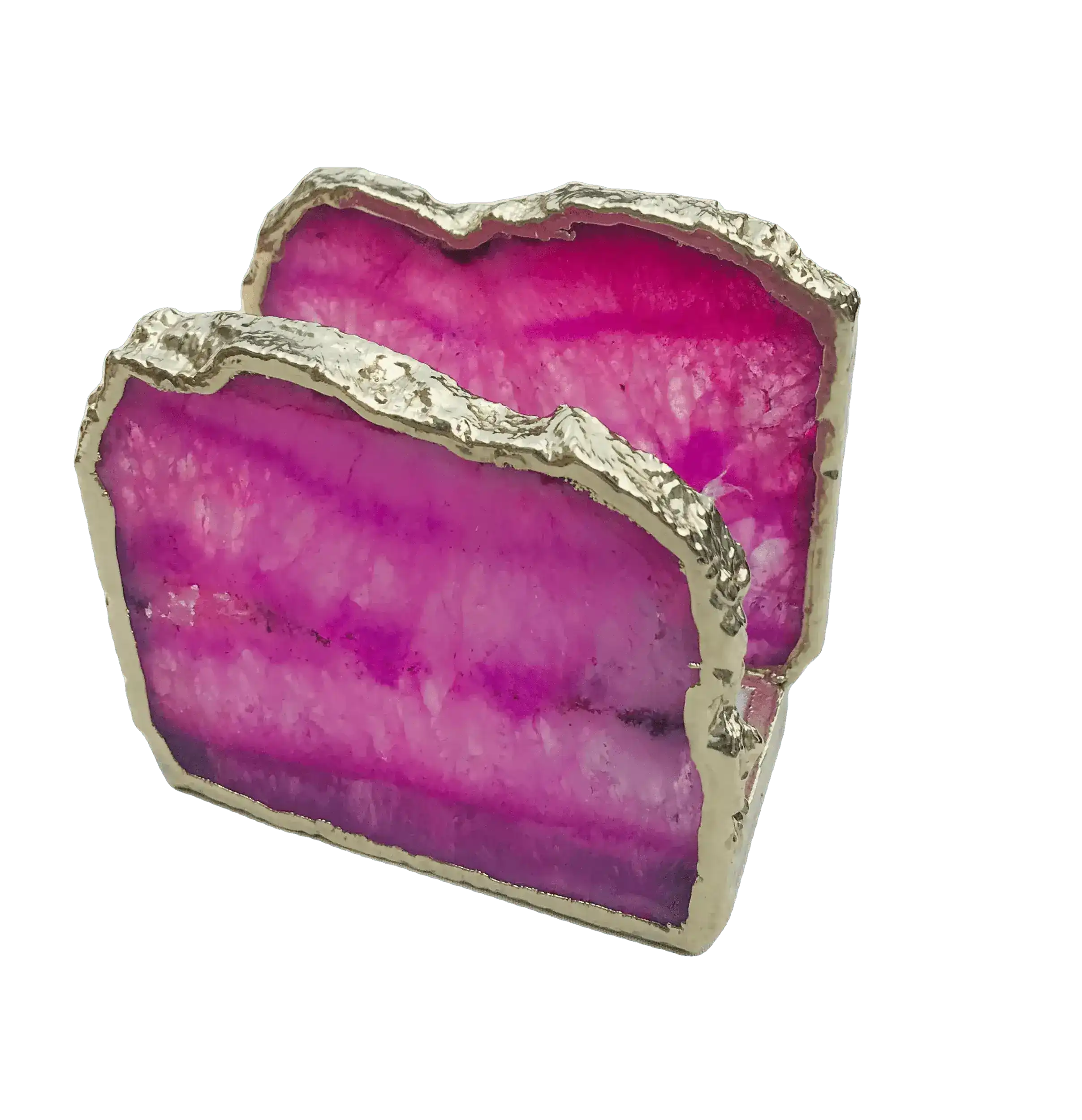 Pink Agate Stone Napkin Holder - Image 3