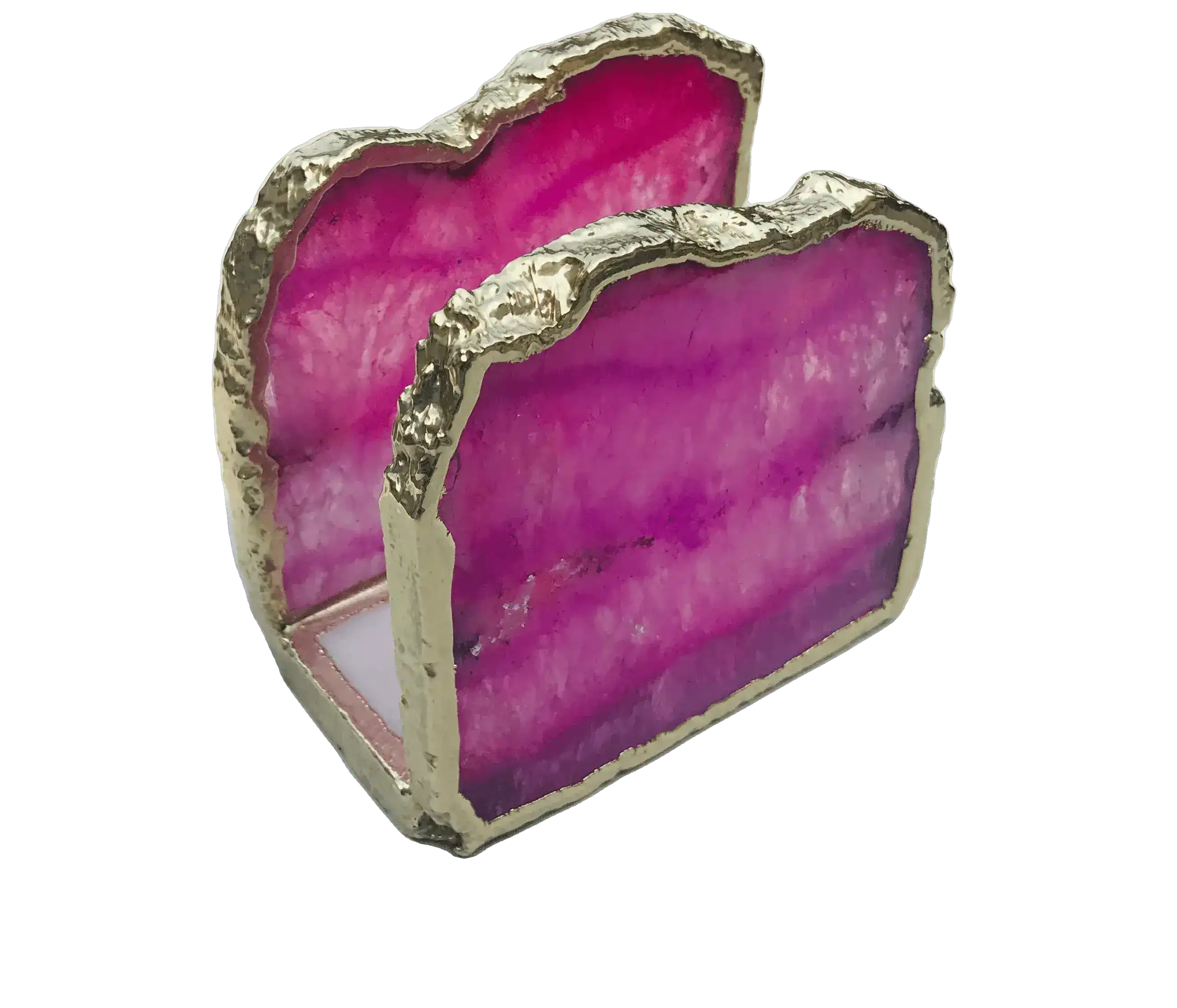 Pink Agate Stone Napkin Holder - Image 4