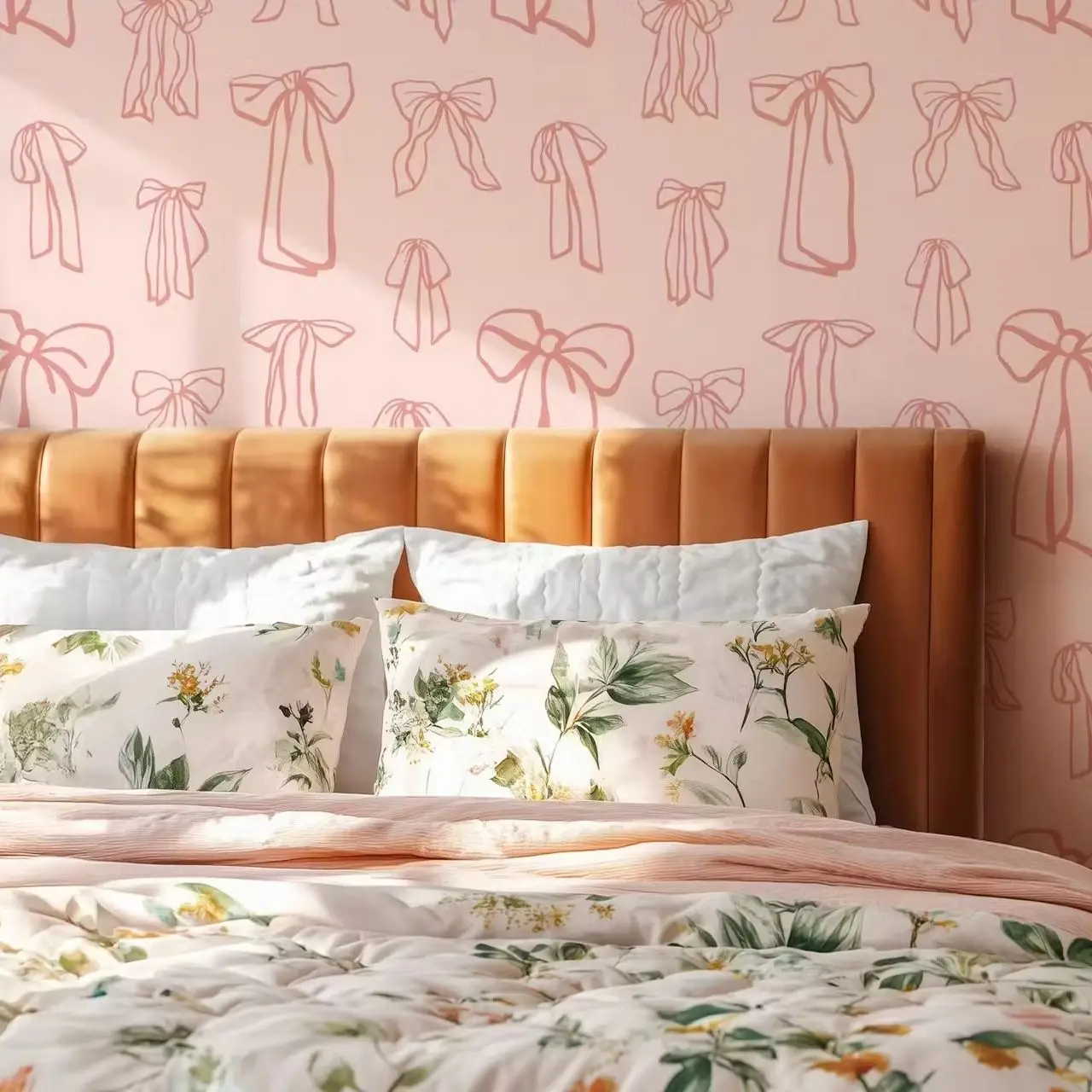 Pink Bows Nursery Wallpaper - Image 3