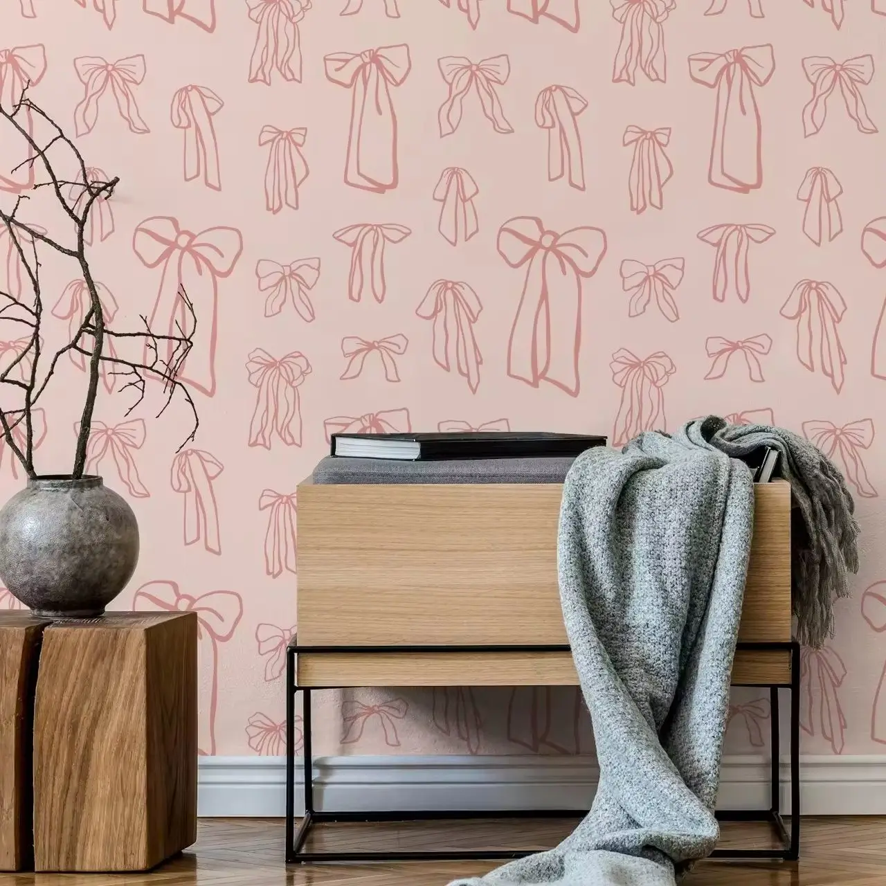 Pink Bows Nursery Wallpaper - Image 6