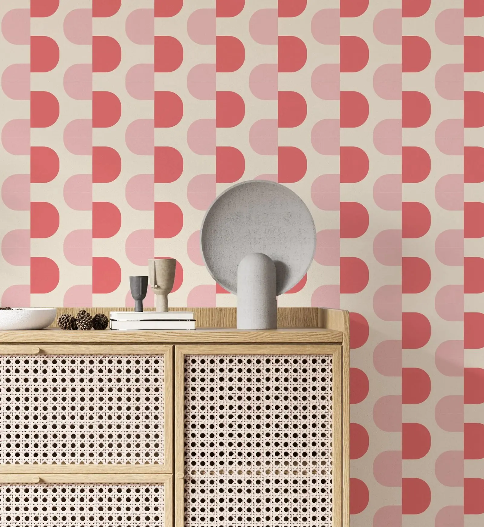 Pink Geometric Nursery Wallpaper - Image 2