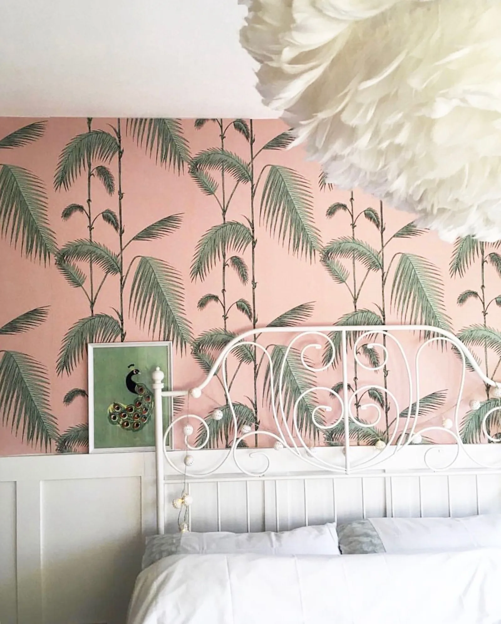 Pink Palm Leaves Wallpaper - Image 2