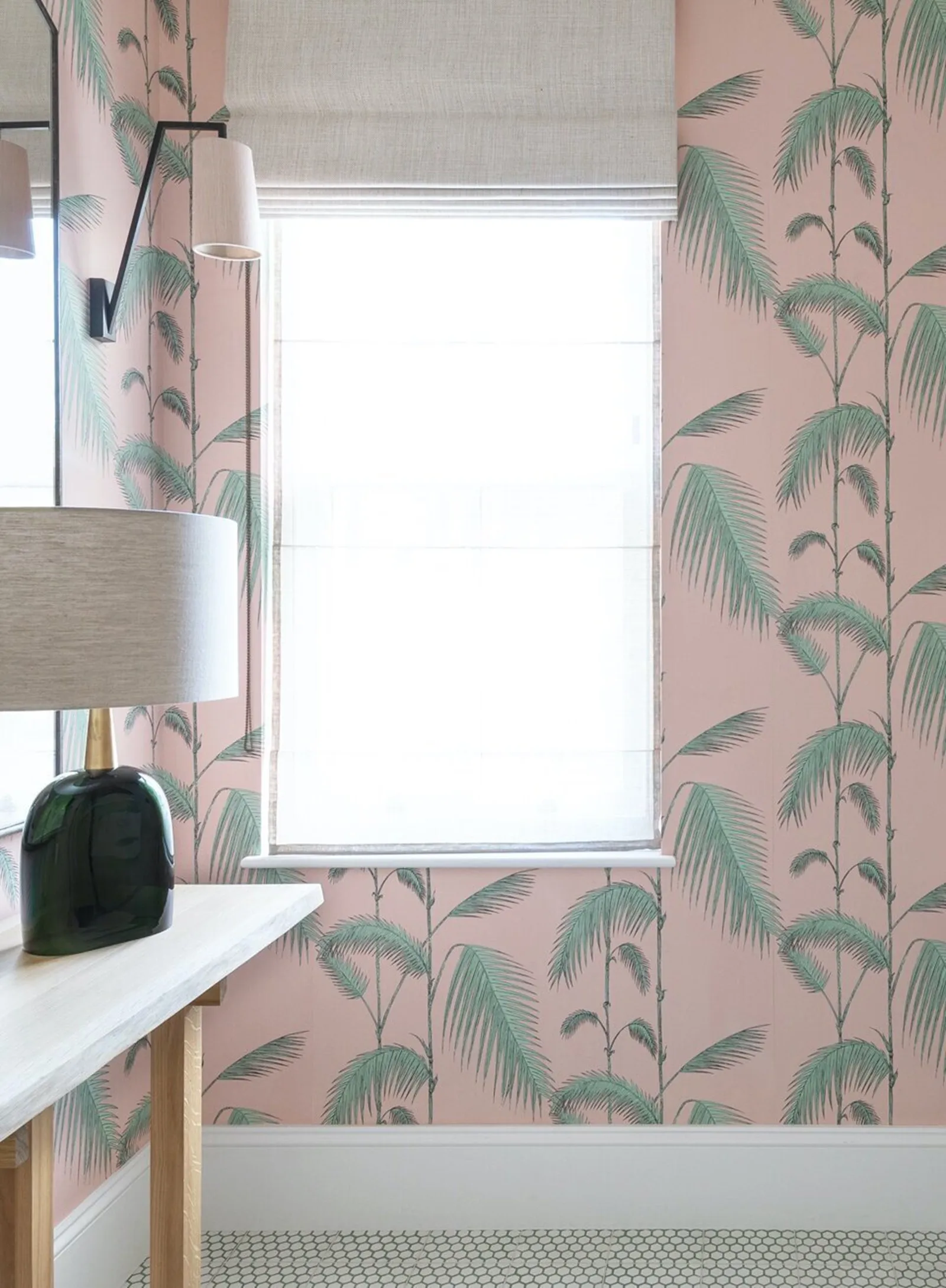 Pink Palm Leaves Wallpaper - Image 3