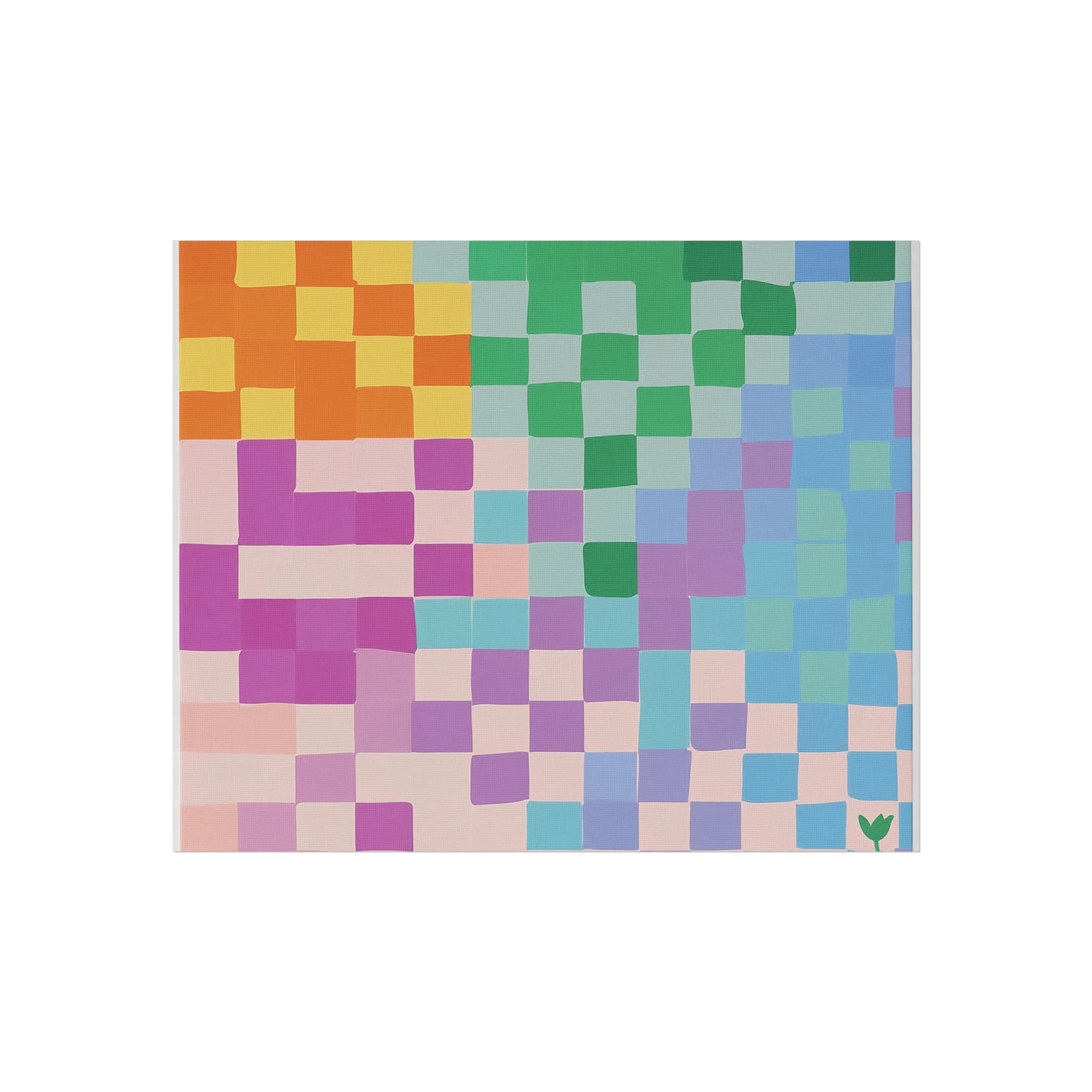 Pixel Bloom Mosaic Fine Art Poster - Image 3