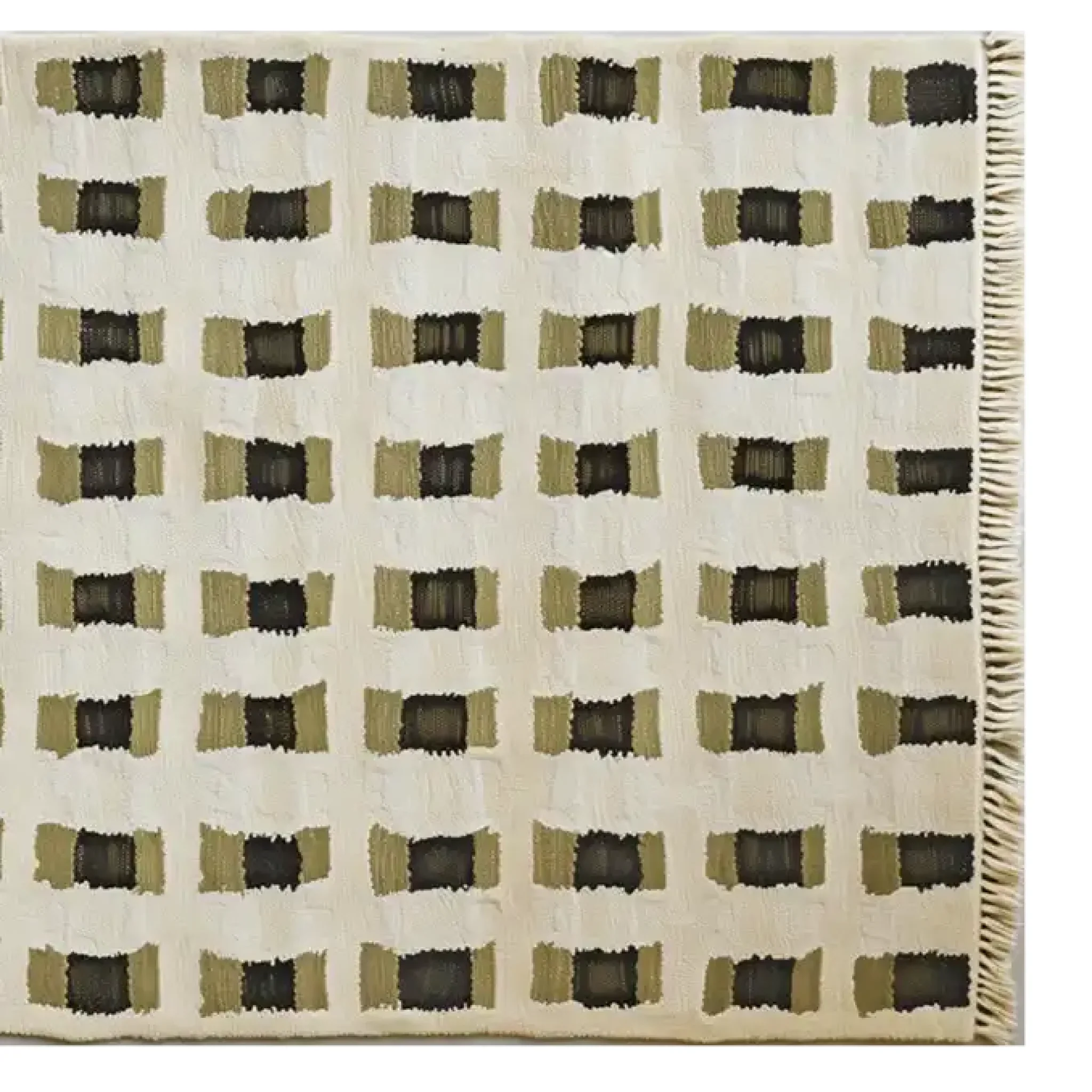 Pixel Weave Knotted Wool Rug - Image 4