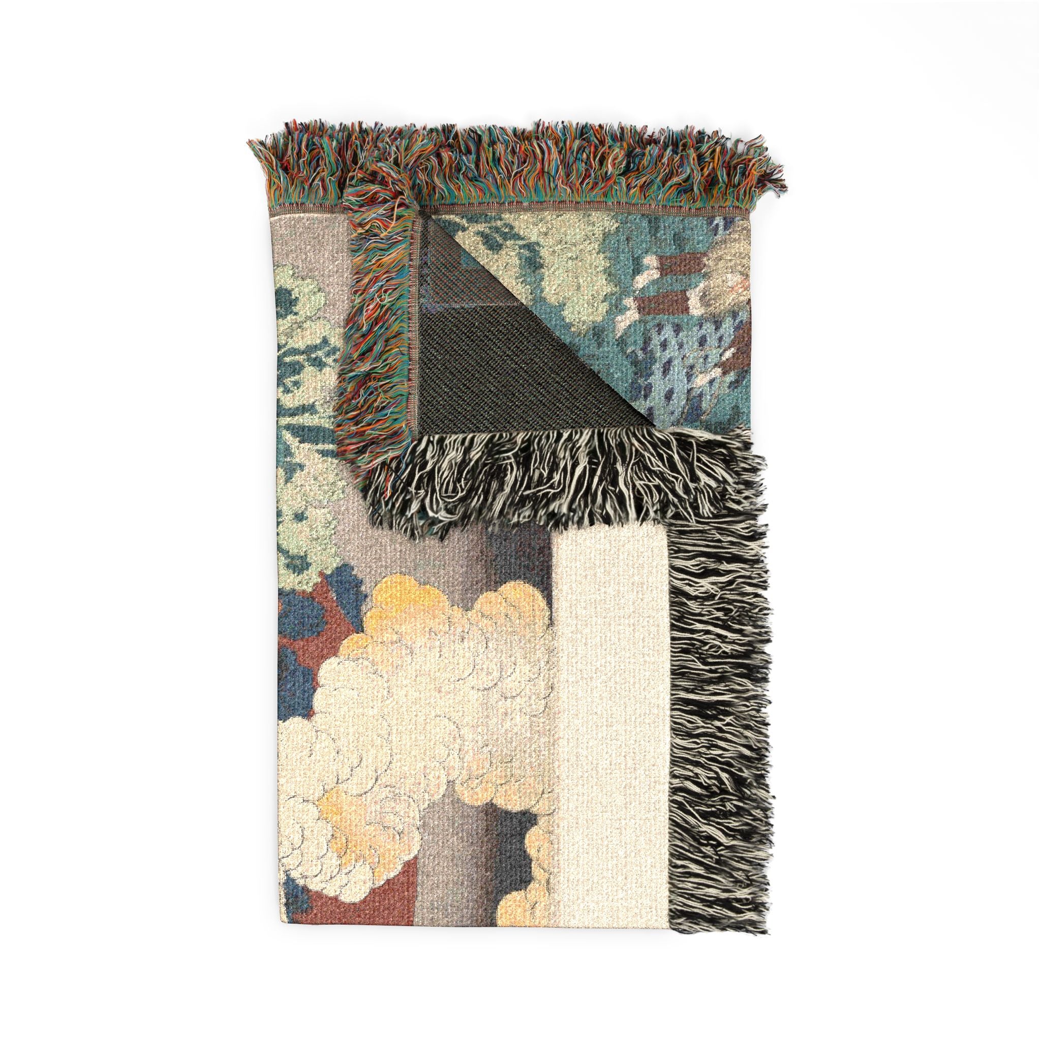 Poem by Kakinomoto no Hitomaro, from One Hundred Poems by One Hundred Poets Explained by an Old Nurse Woven Throw Blanket - Image 4