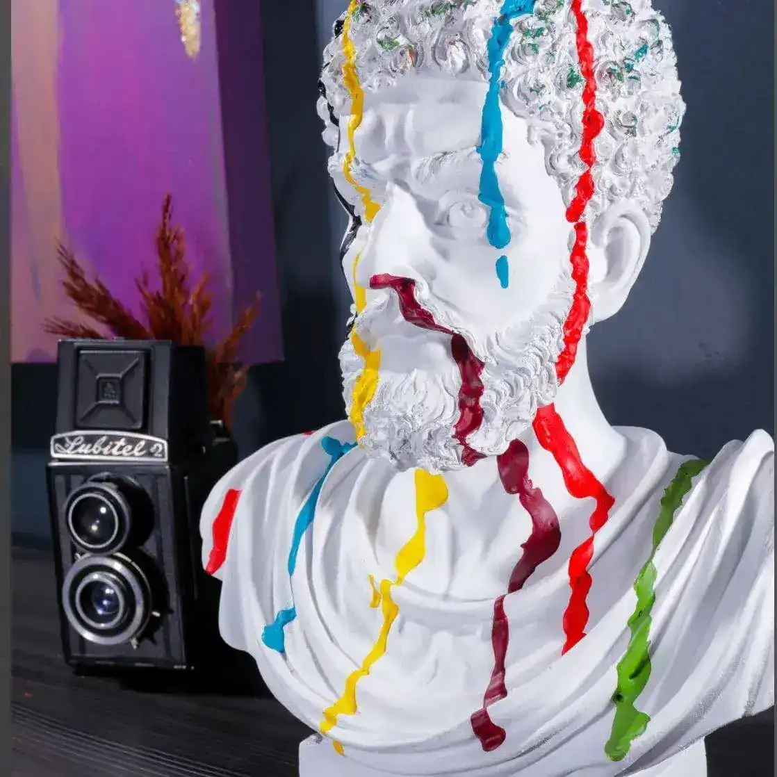 Pop Art Marcus Aurelius Roman Emperor Sculpture - Image 7