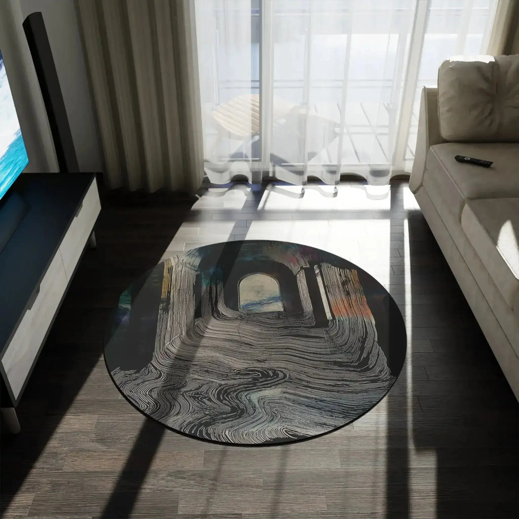 Portal Drip Round Rug - Image 4