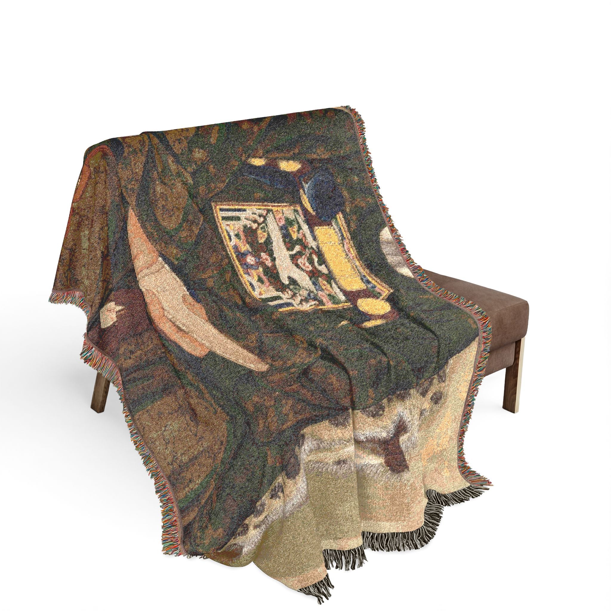 Portrait of a Government Official Woven Throw Blanket - Image 2