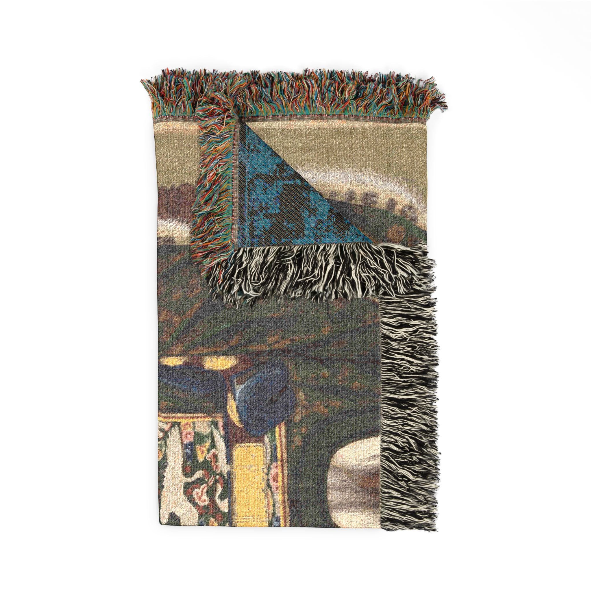 Portrait of a Government Official Woven Throw Blanket - Image 4